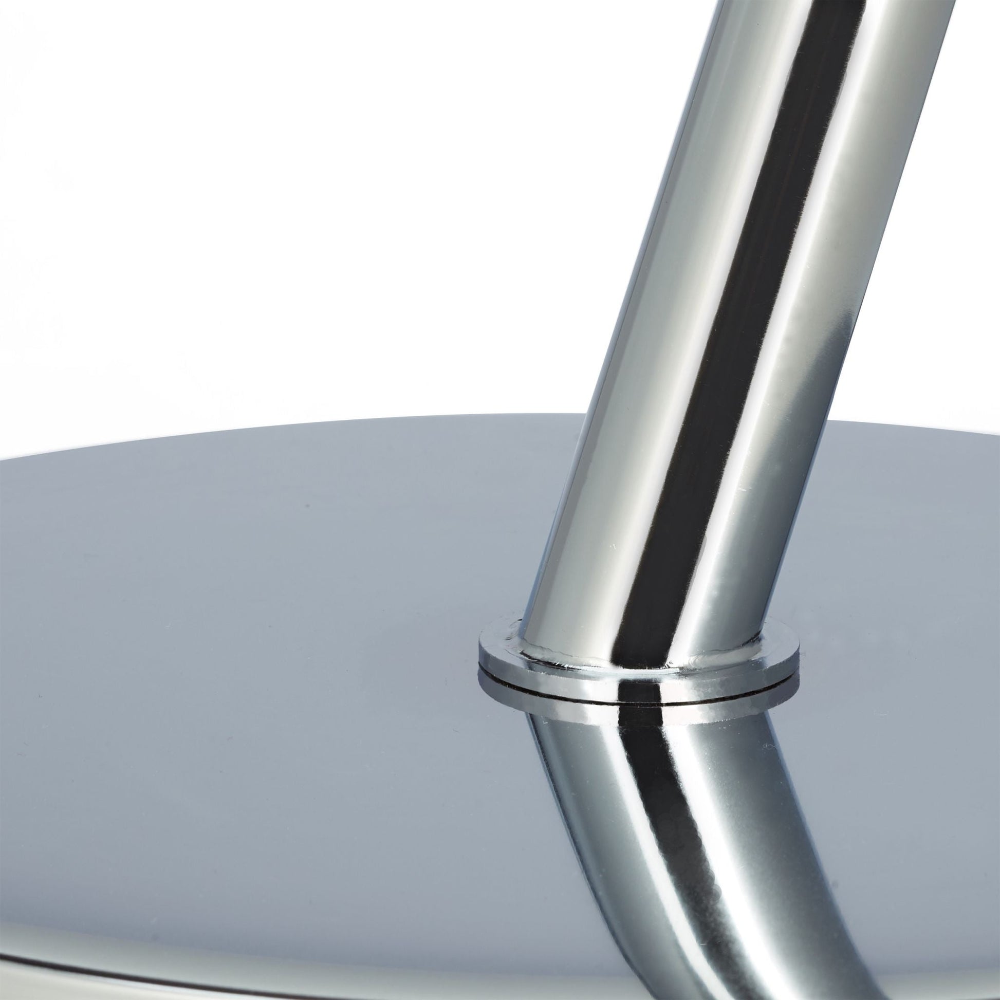 Kaffeetisch Glas und Metall Silber-Transparent von Relaxdays