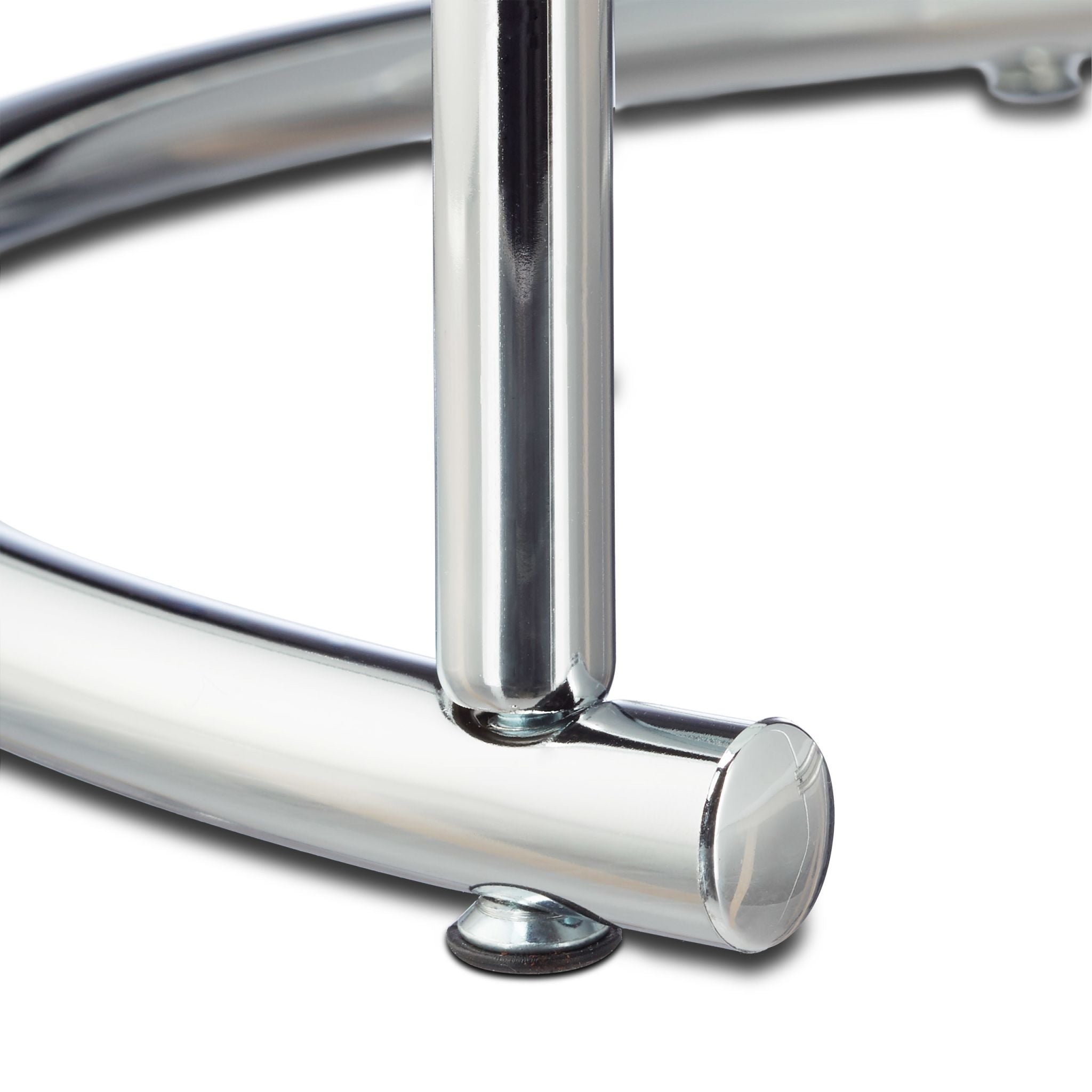 Satztische rund Milchglas Weiss-Silber von Relaxdays