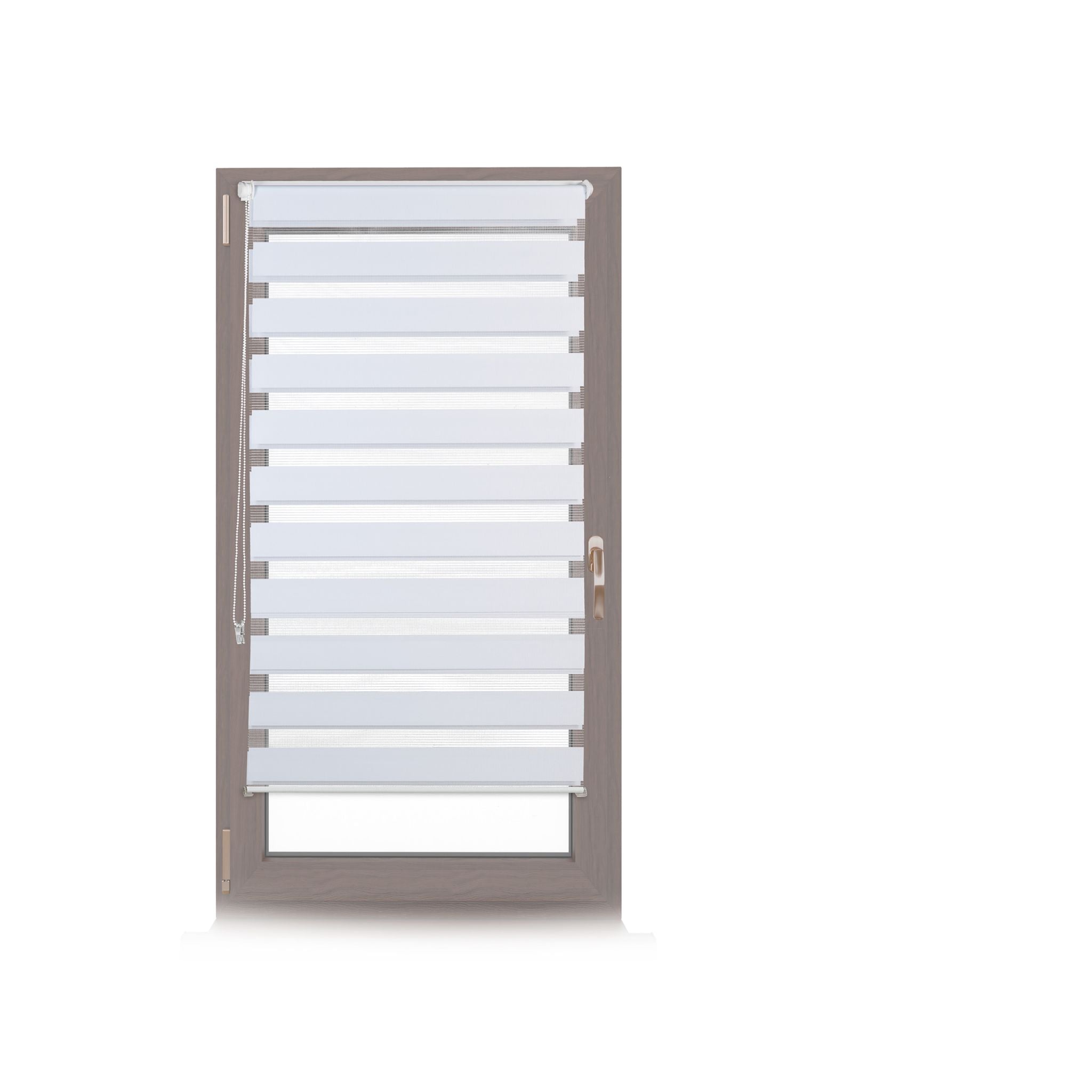 Doppelrollo Klemmfix ohne bohren Weiss-Transparent von Relaxdays