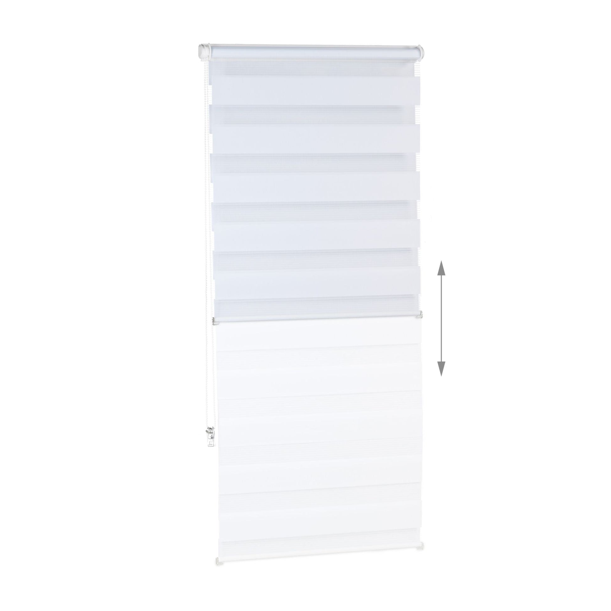 Doppelrollo Klemmfix ohne bohren Weiss-Transparent von Relaxdays