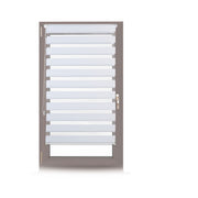 Doppelrollo Klemmfix ohne bohren Weiss-Transparent von Relaxdays