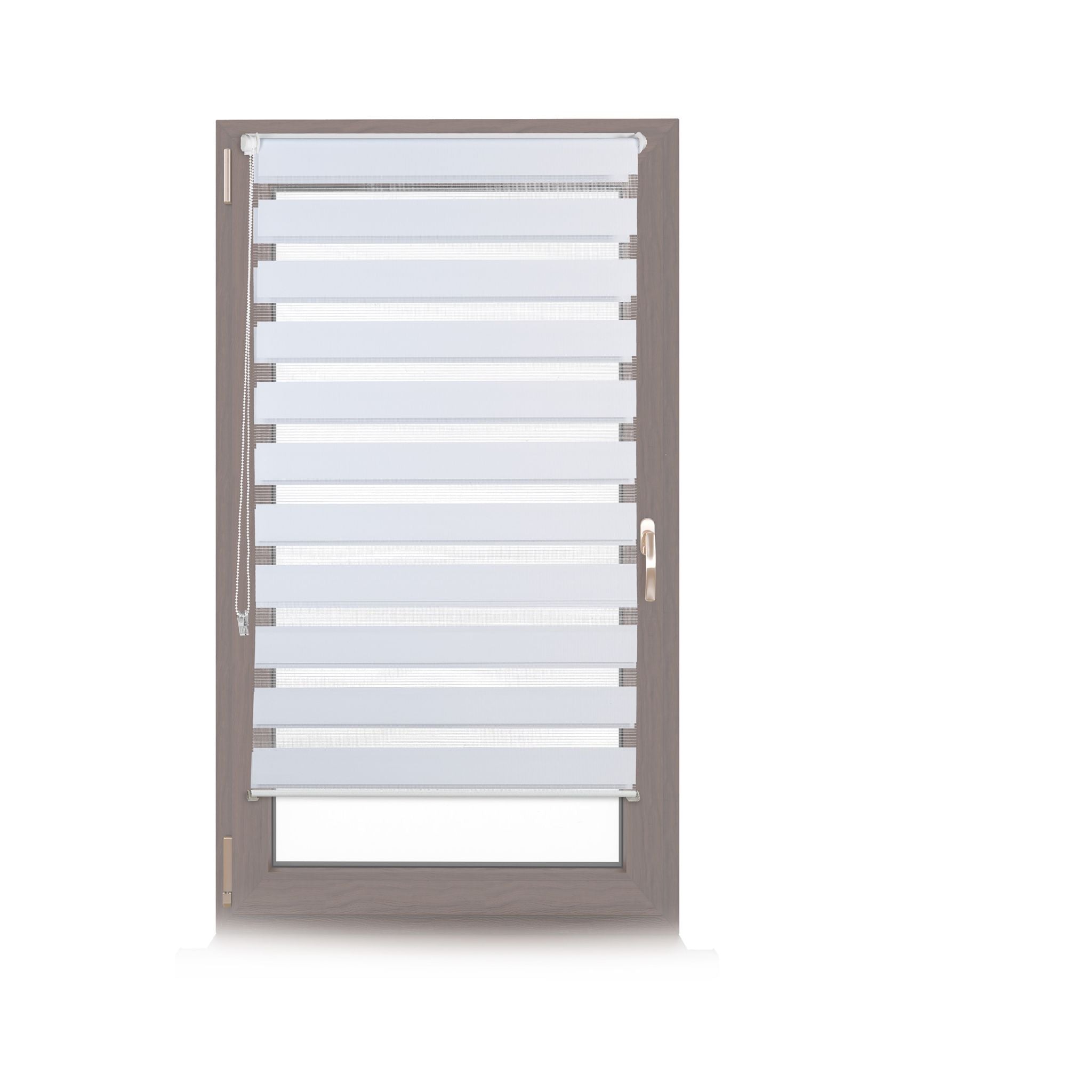 Doppelrollo Klemmfix ohne bohren Weiss-Transparent von Relaxdays