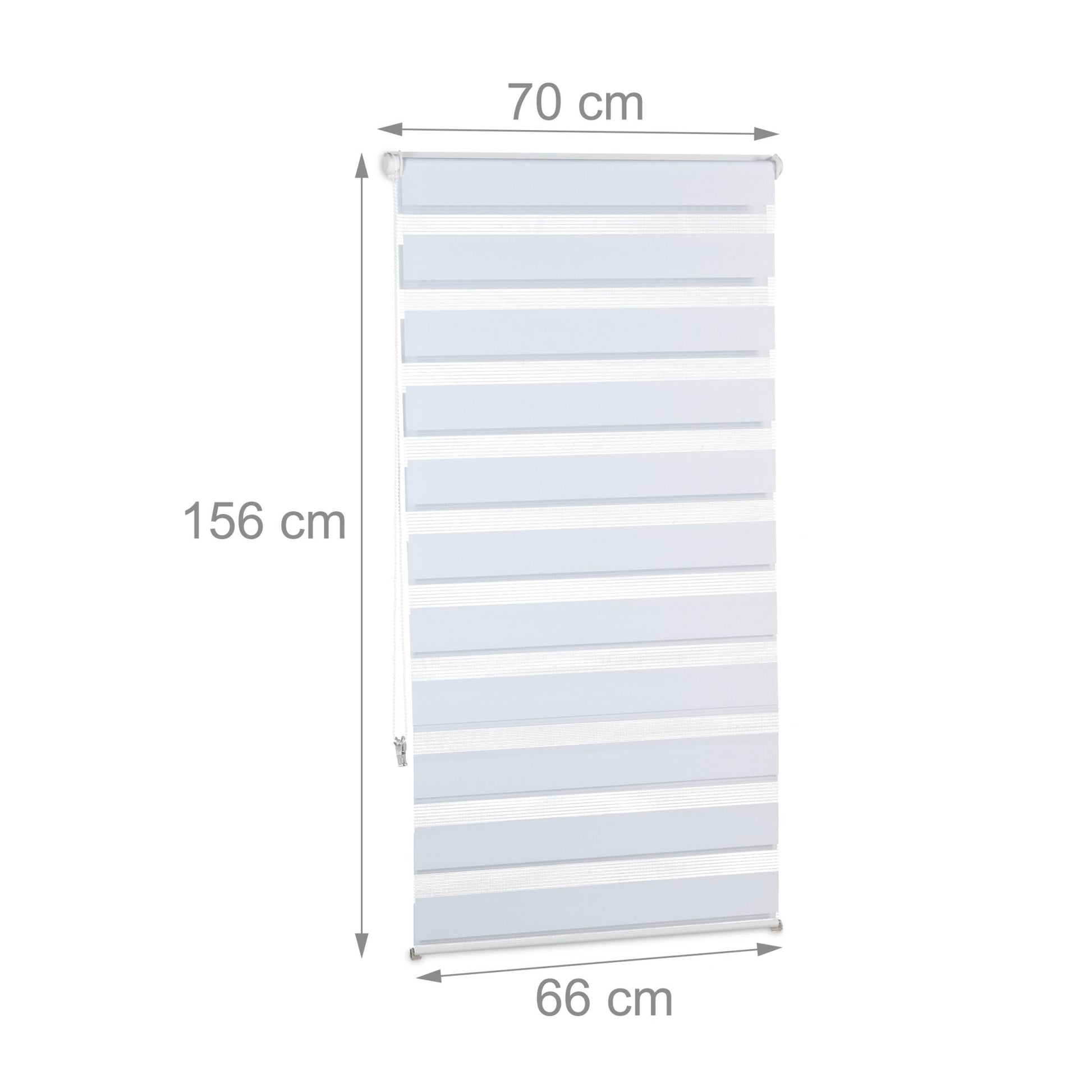 Doppelrollo Klemmfix ohne bohren Weiss-Transparent von Relaxdays