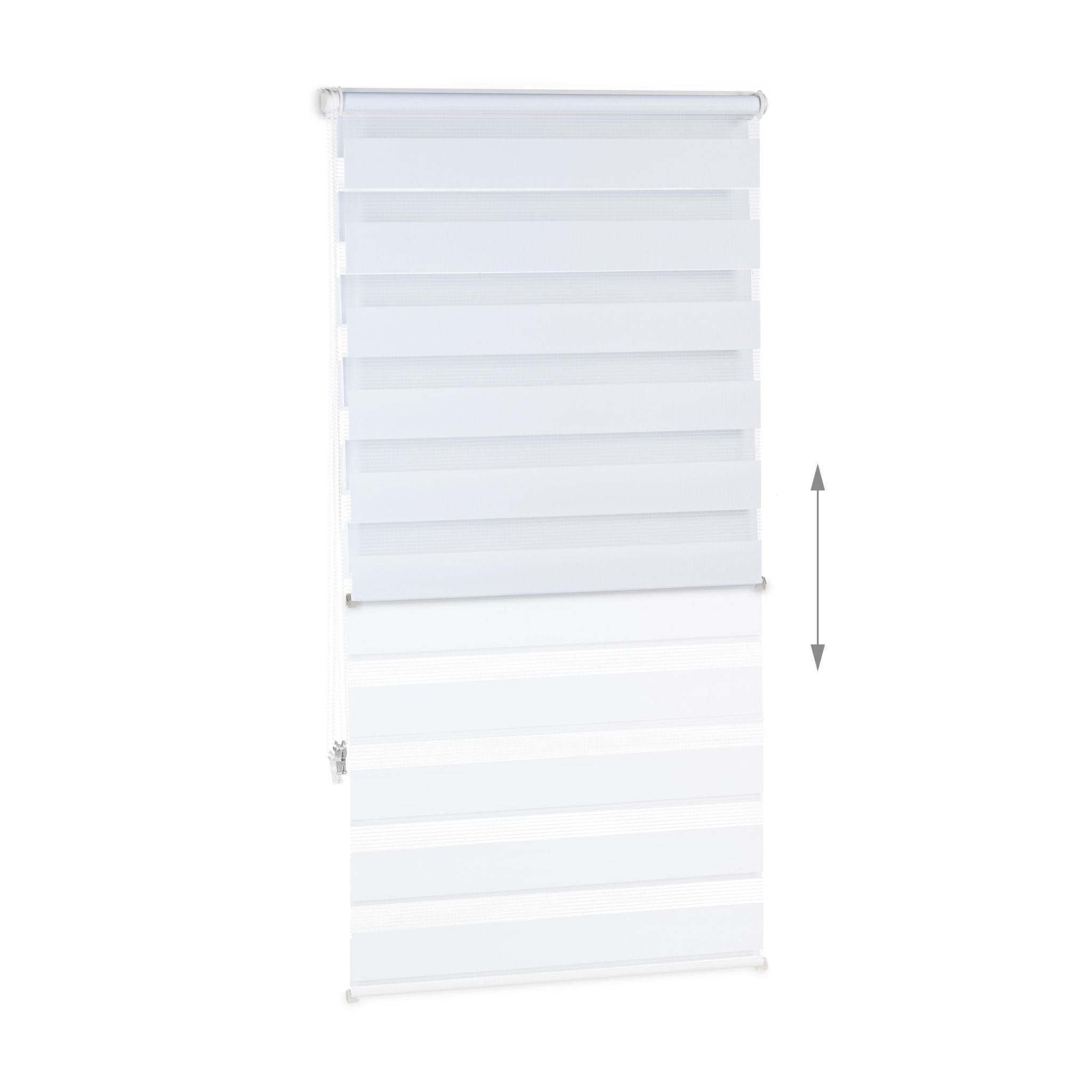 Doppelrollo Klemmfix ohne bohren Weiss-Transparent von Relaxdays