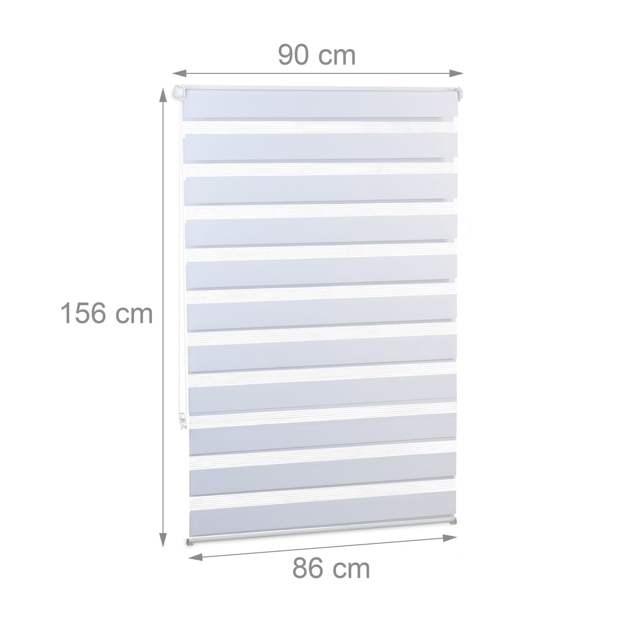Doppelrollo Klemmfix ohne bohren Weiss-Transparent von guteszeug.ch