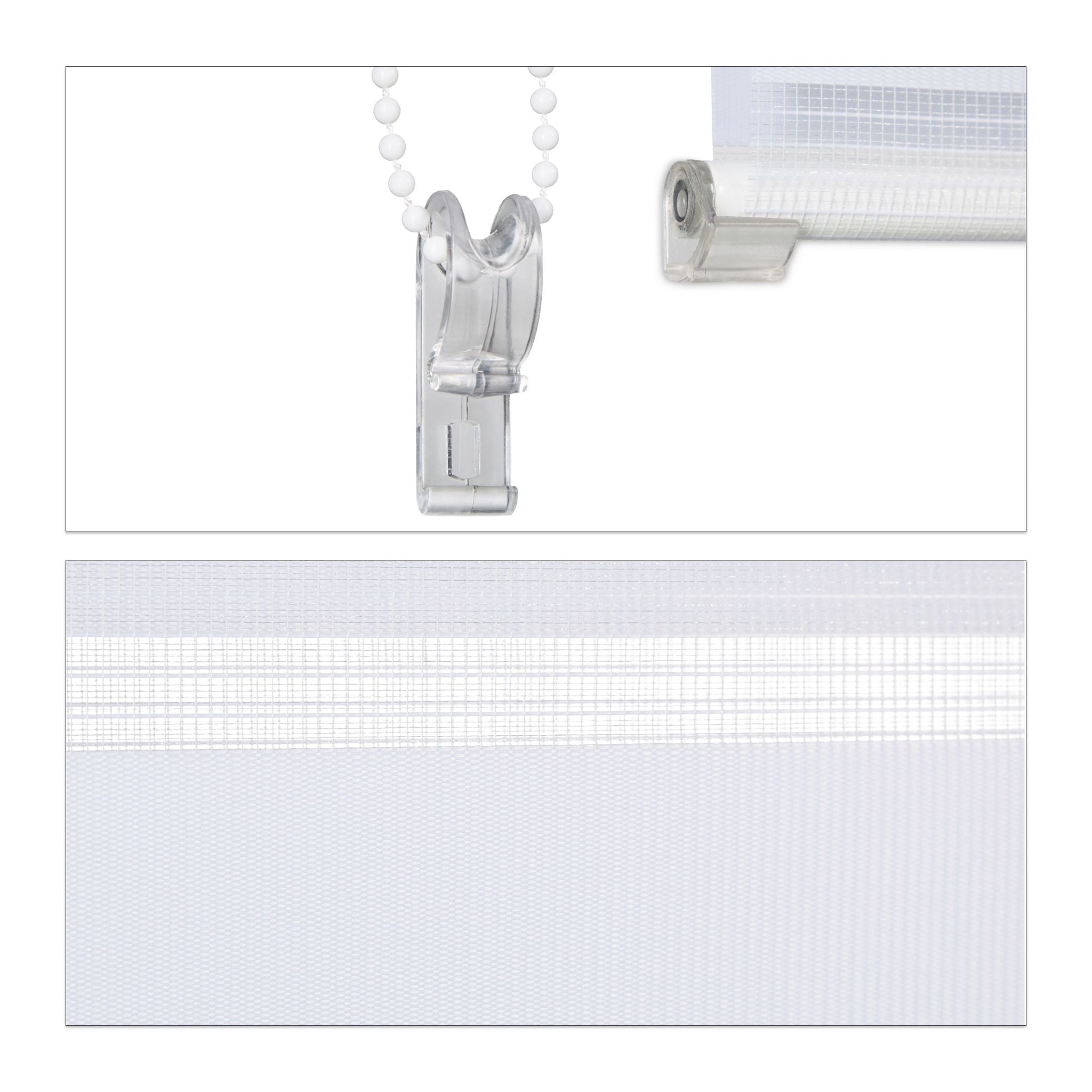 Doppelrollo Klemmfix ohne bohren Weiss-Transparent von guteszeug.ch