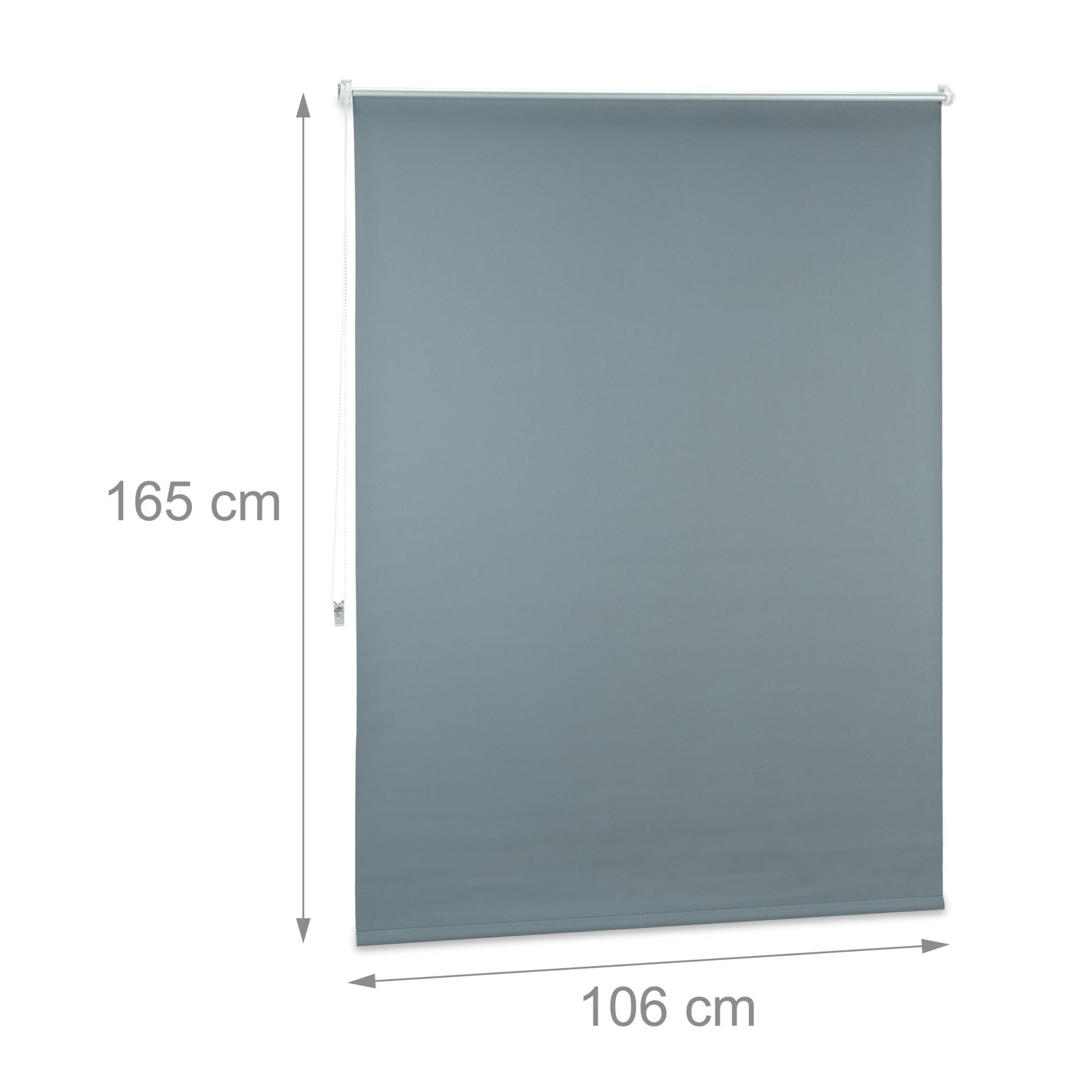 Verdunkelungsrollo 110x160cm Anthrazit-Silber von guteszeug.ch