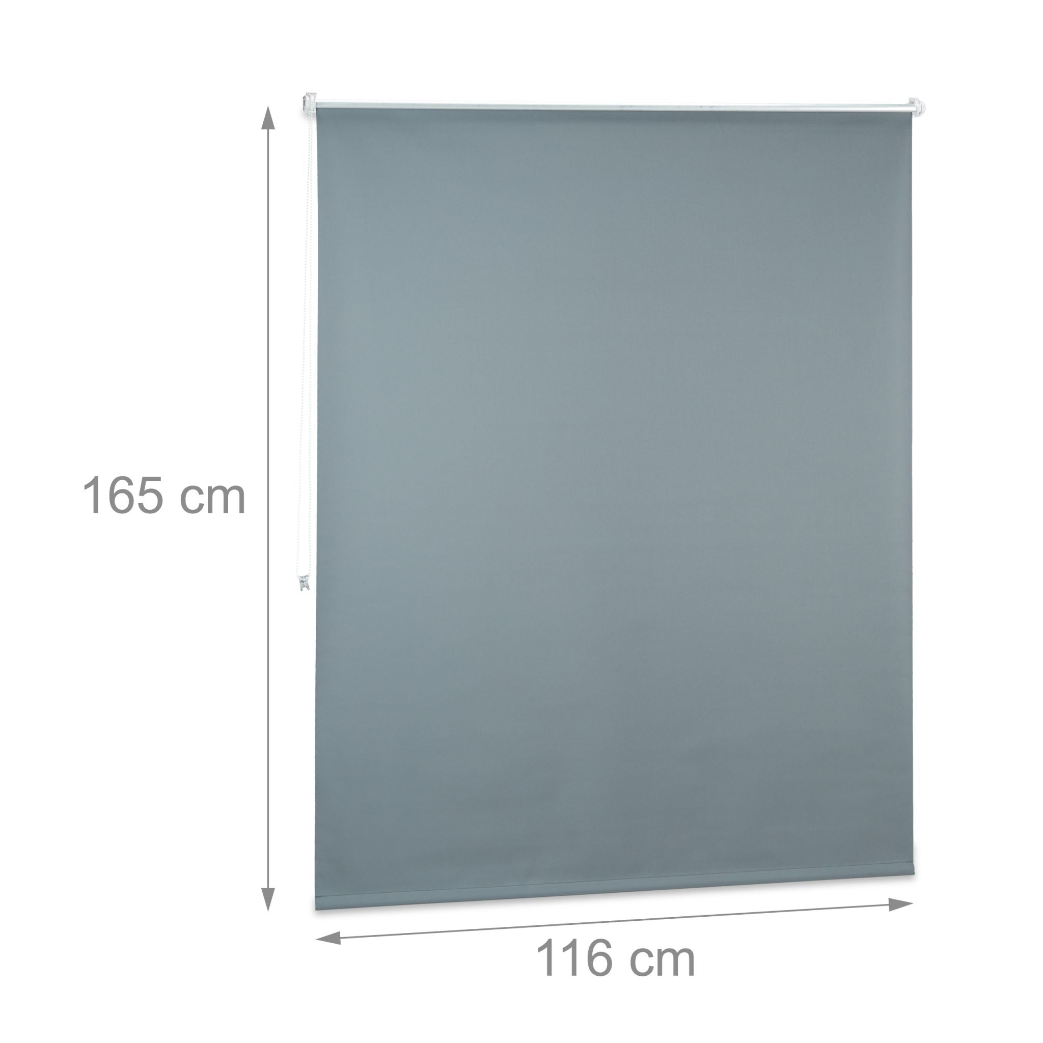 Verdunkelungsrollo 120x160cm Anthrazit-Silber von Relaxdays