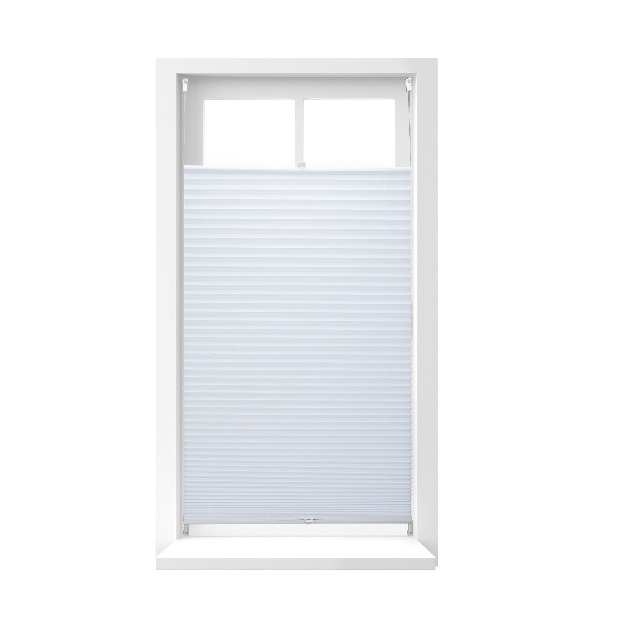 Plissee Rollo 90x210cm Weiss von Relaxdays