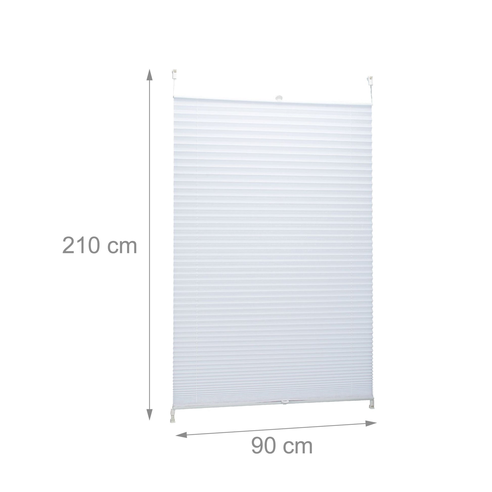 Plissee Rollo 90x210cm Weiss von Relaxdays