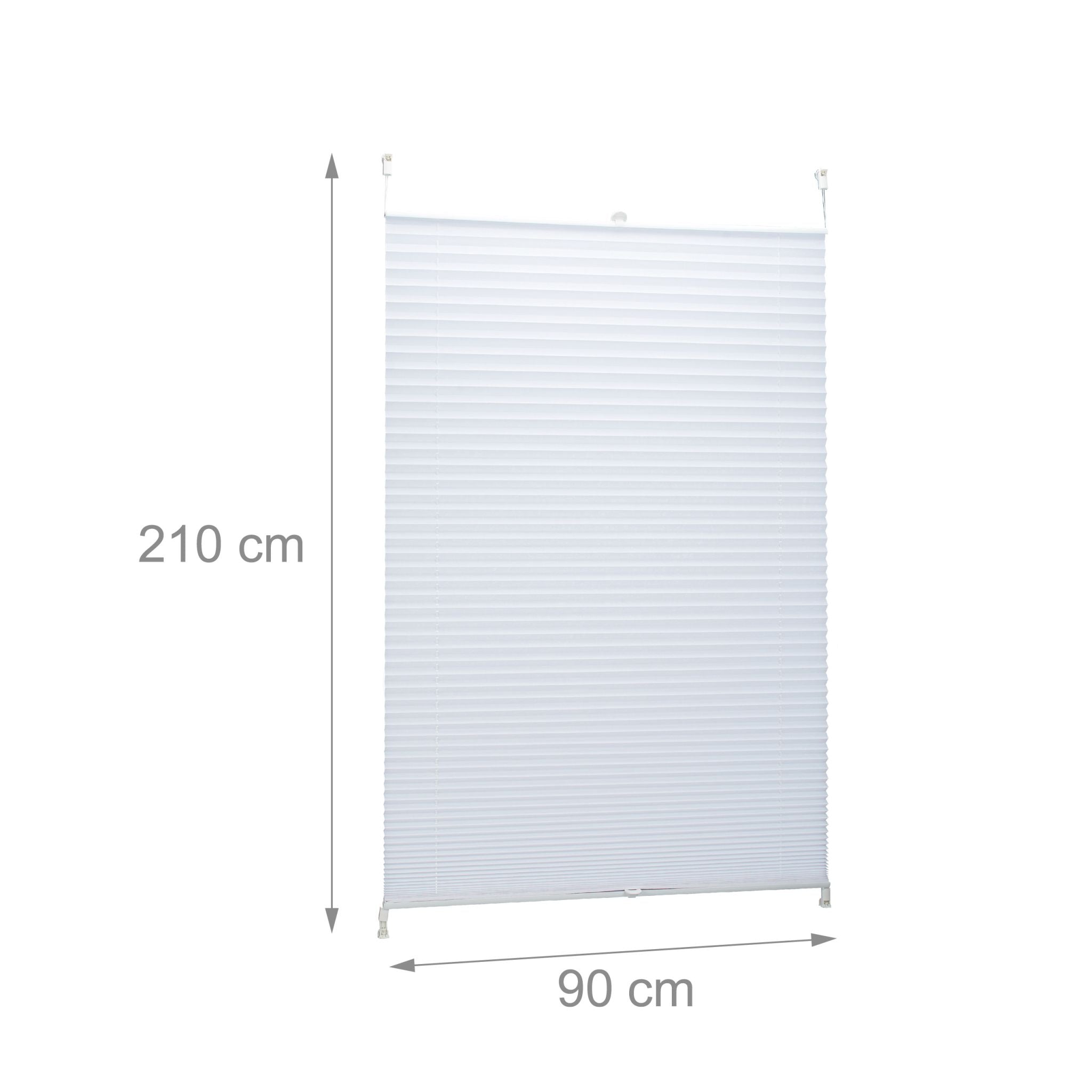 Plissee Rollo 90x210cm Weiss von Relaxdays
