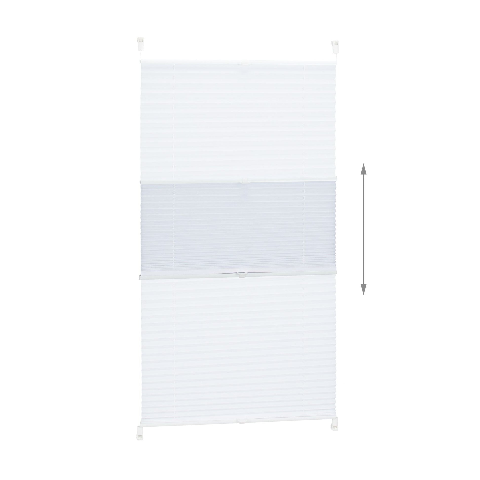 Plissee Rollo 60x130cm Weiss von Relaxdays