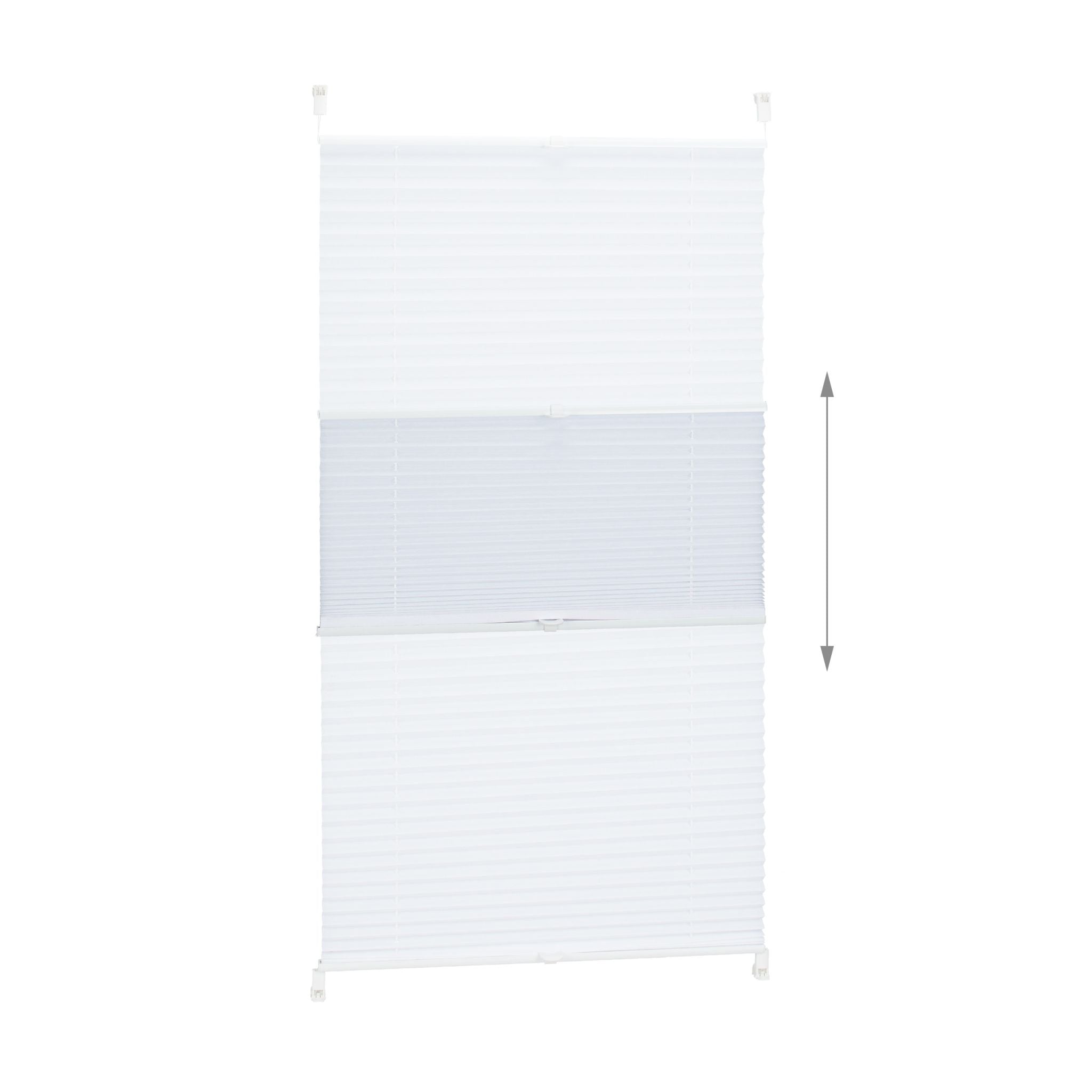 Plissee Rollo 60x130cm Weiss von Relaxdays