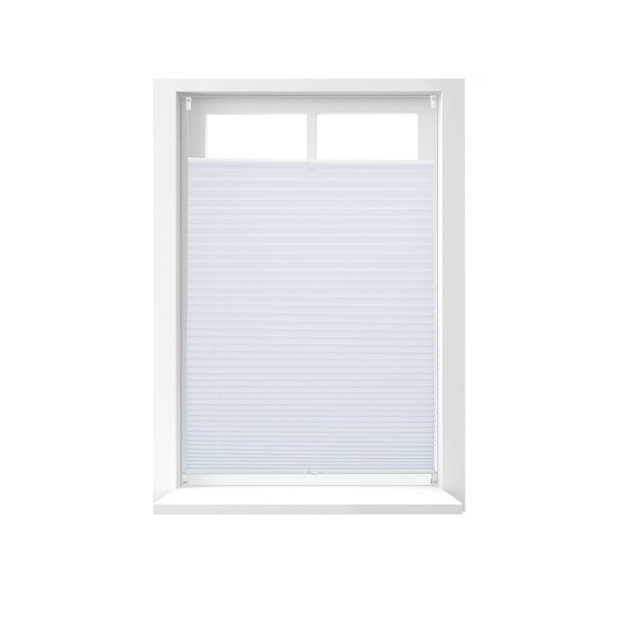 Plissee Rollo 80x130cm Weiss von Relaxdays