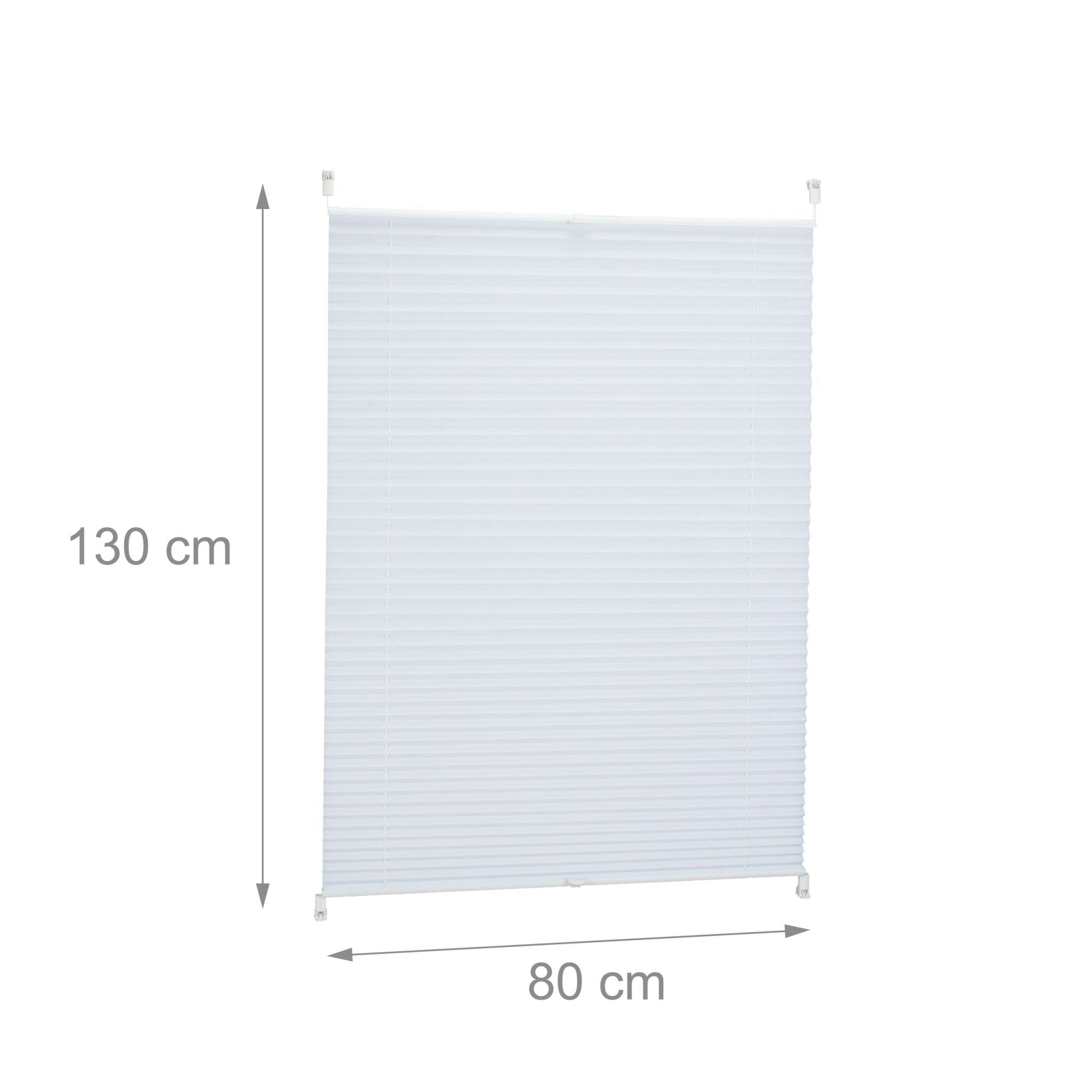 Plissee Rollo 80x130cm Weiss von Relaxdays