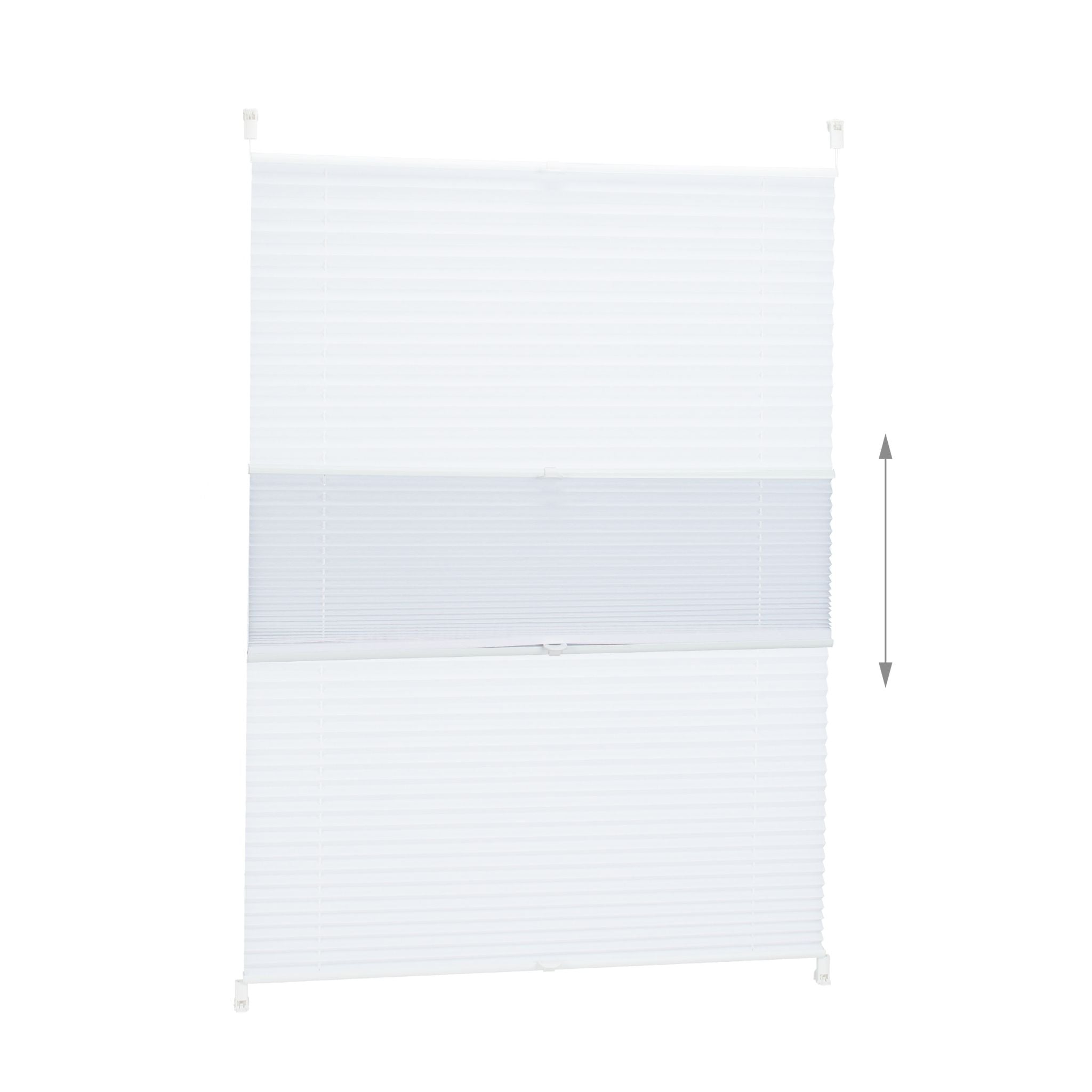 Plissee Rollo 80x130cm Weiss von Relaxdays