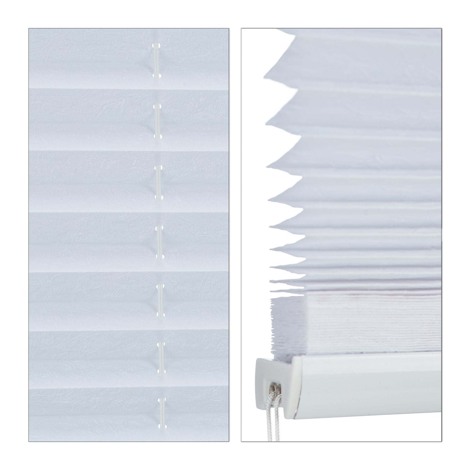 Plissee Rollo 80x130cm Weiss von Relaxdays
