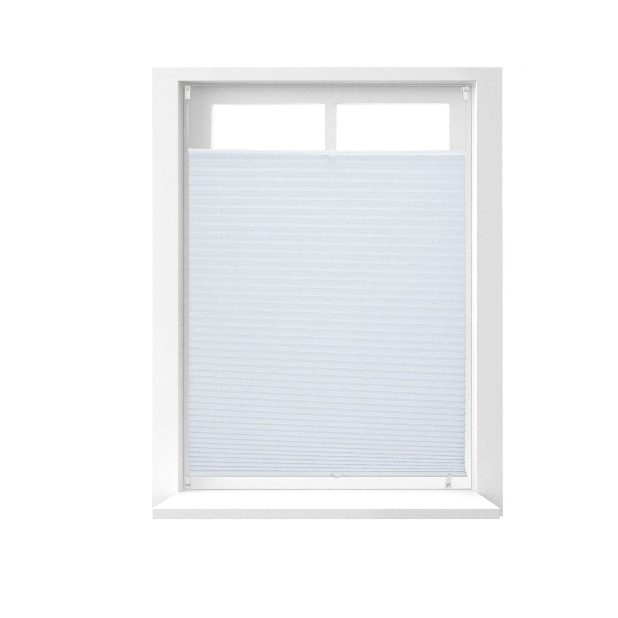 Plissee Rollo 90x130cm Weiss von Relaxdays