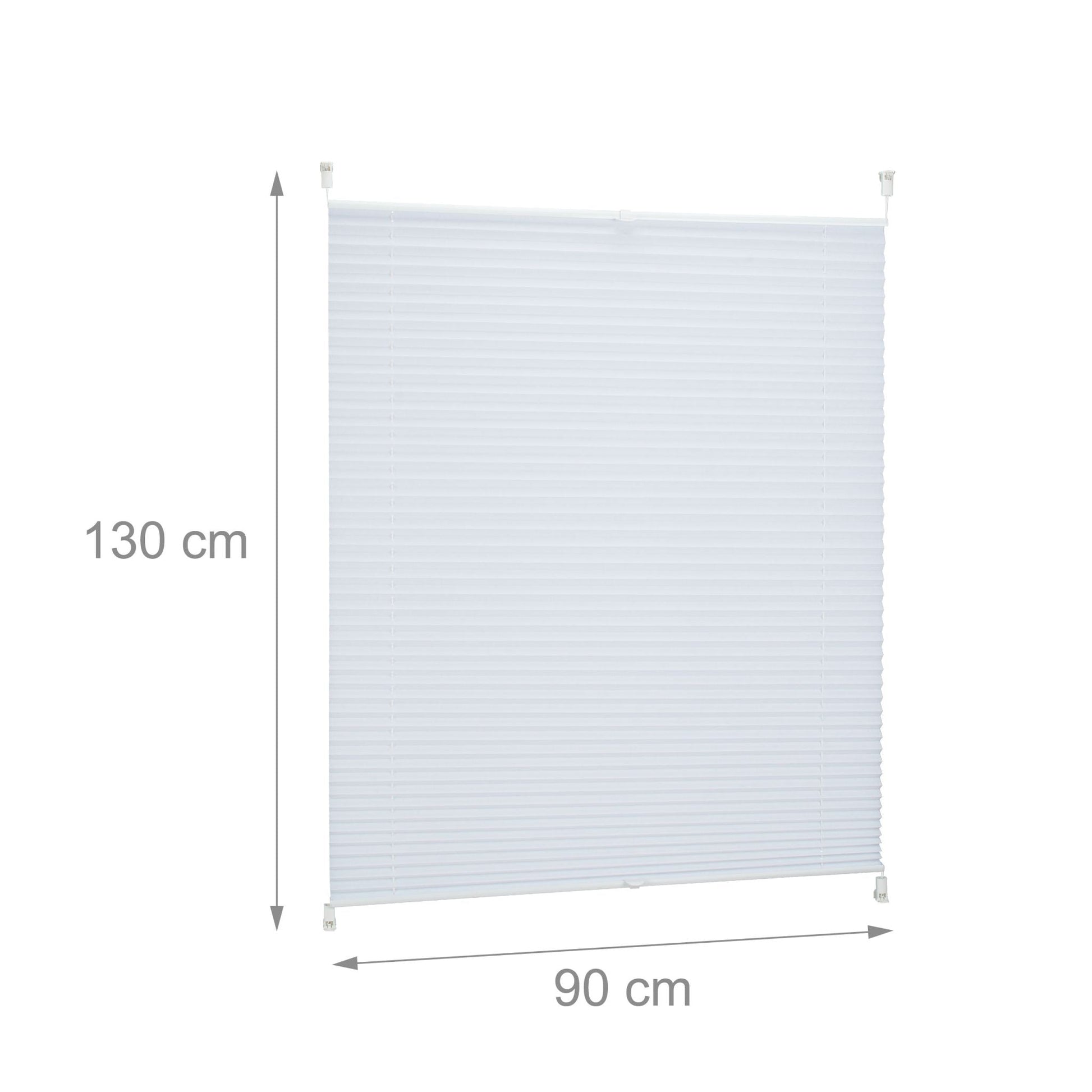 Plissee Rollo 90x130cm Weiss von Relaxdays