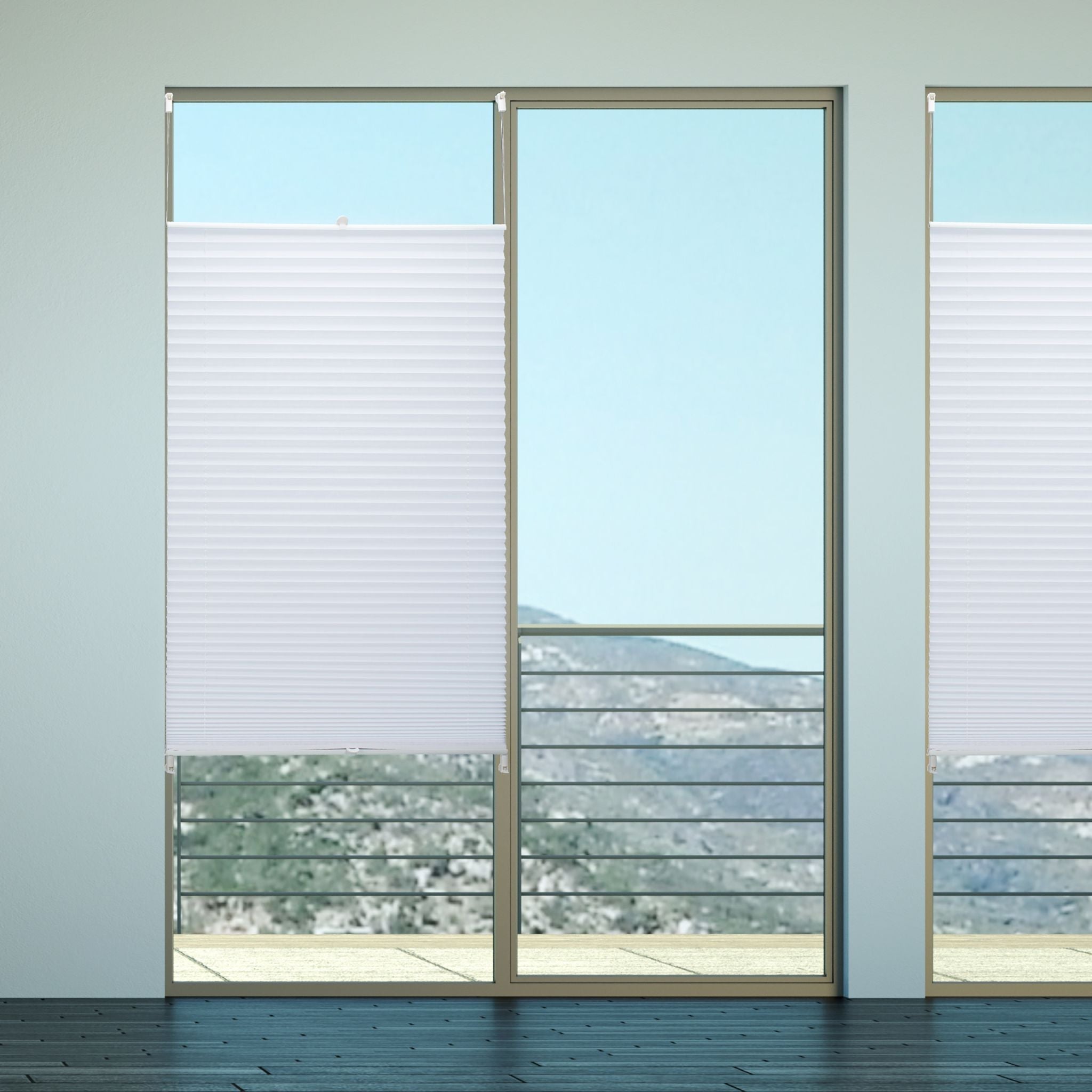 Plissee Rollo 90x130cm Weiss von Relaxdays