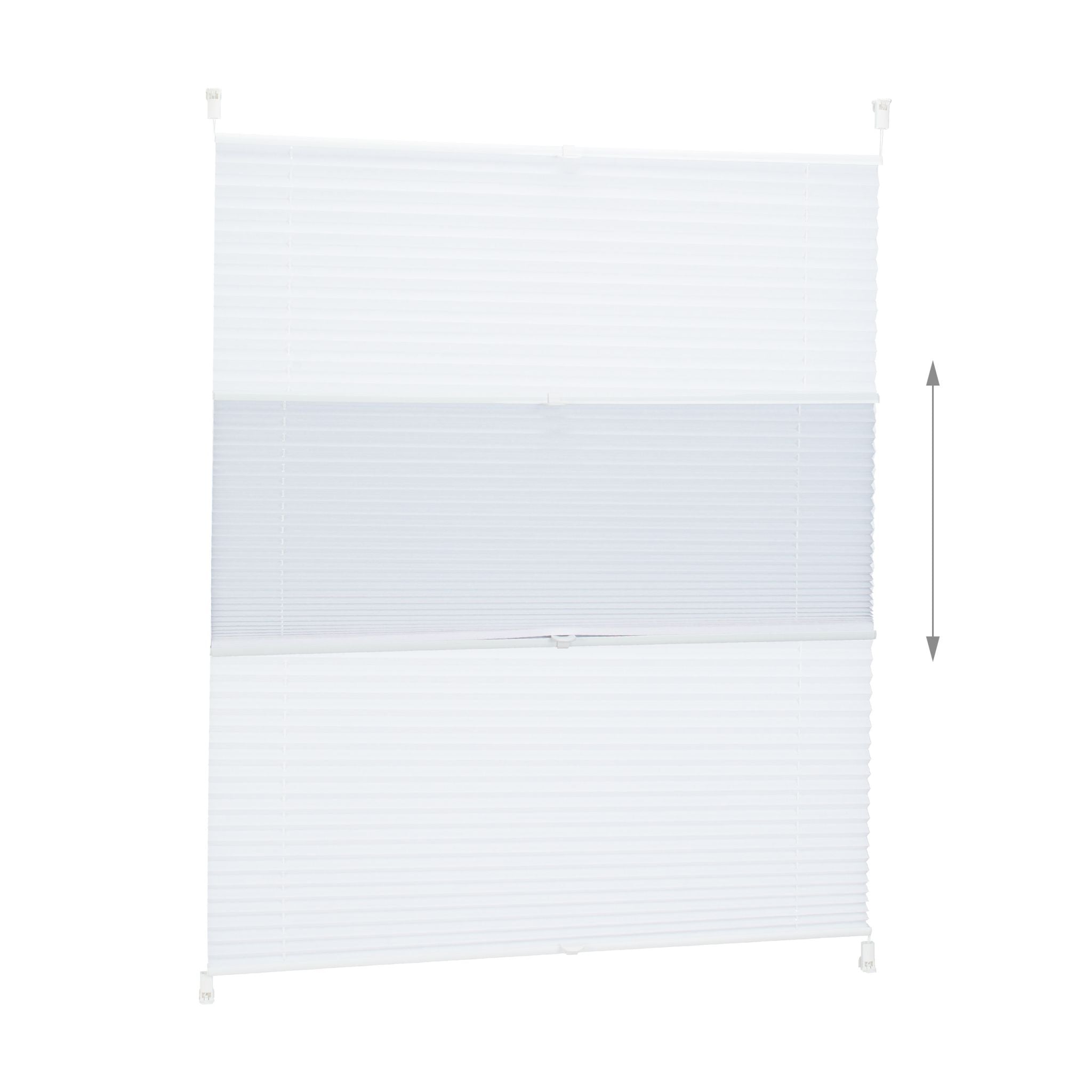 Plissee Rollo 90x130cm Weiss von Relaxdays