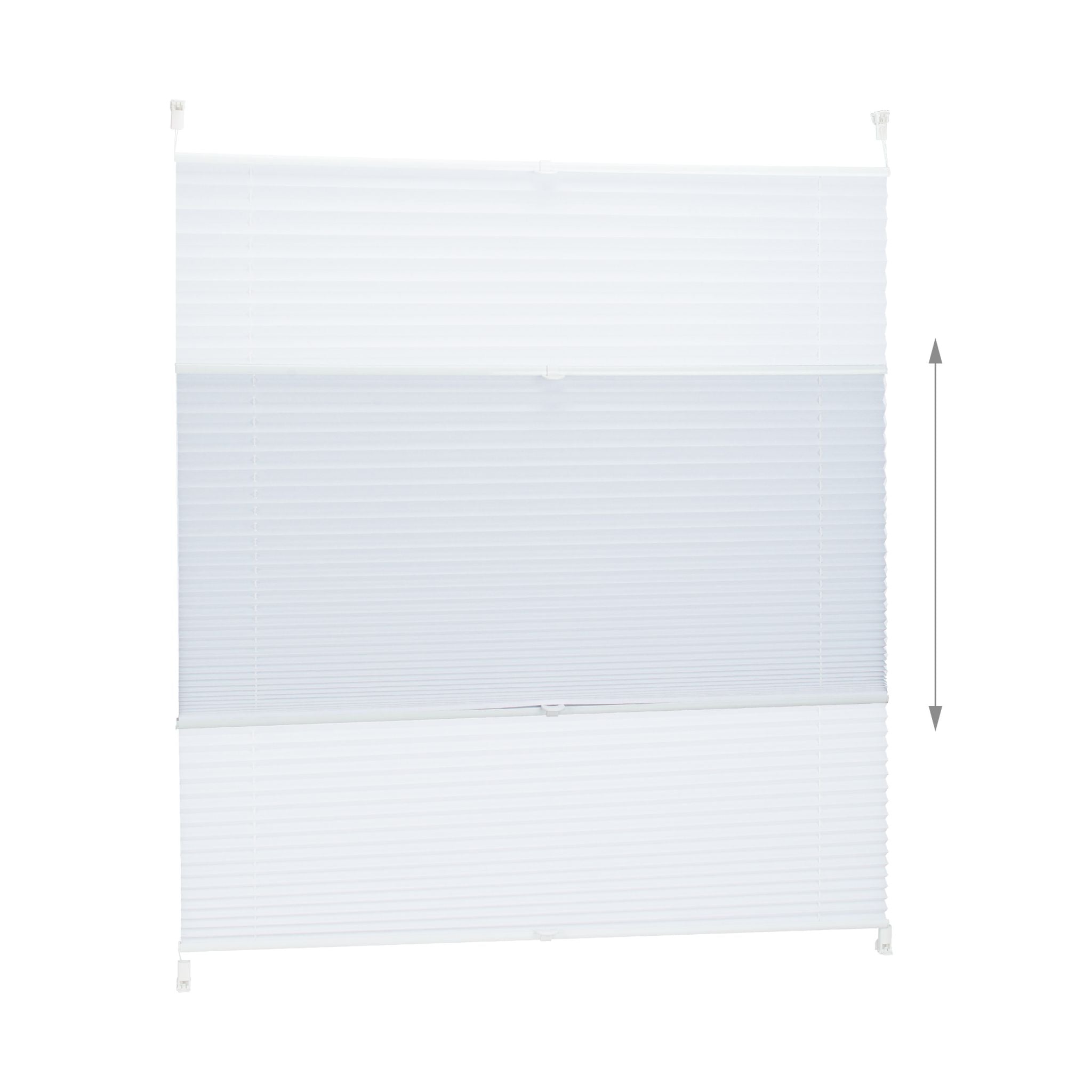 Plissee Rollo 100x130cm Weiss von Relaxdays