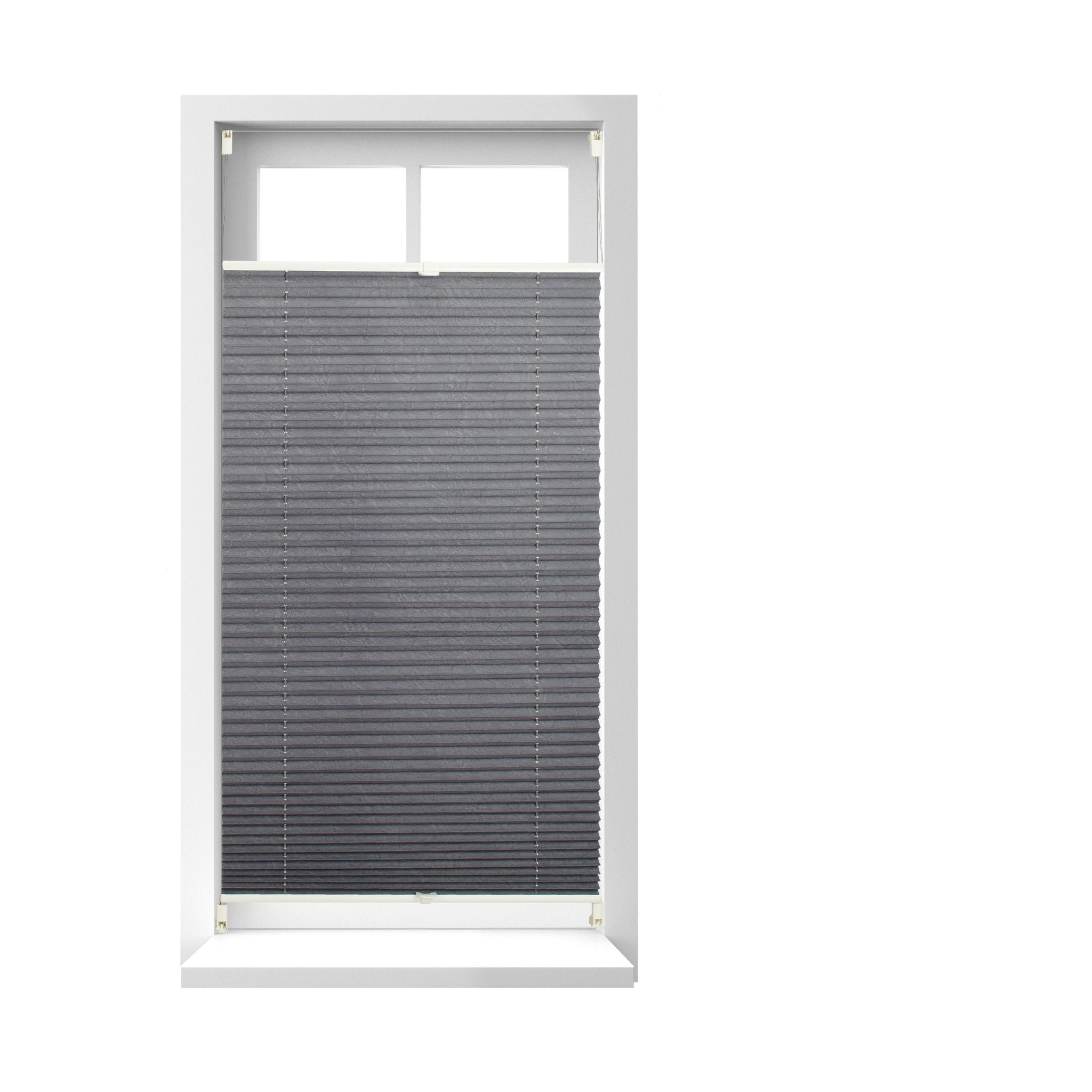 Plissee Rollo 90x210cm Grau von Relaxdays