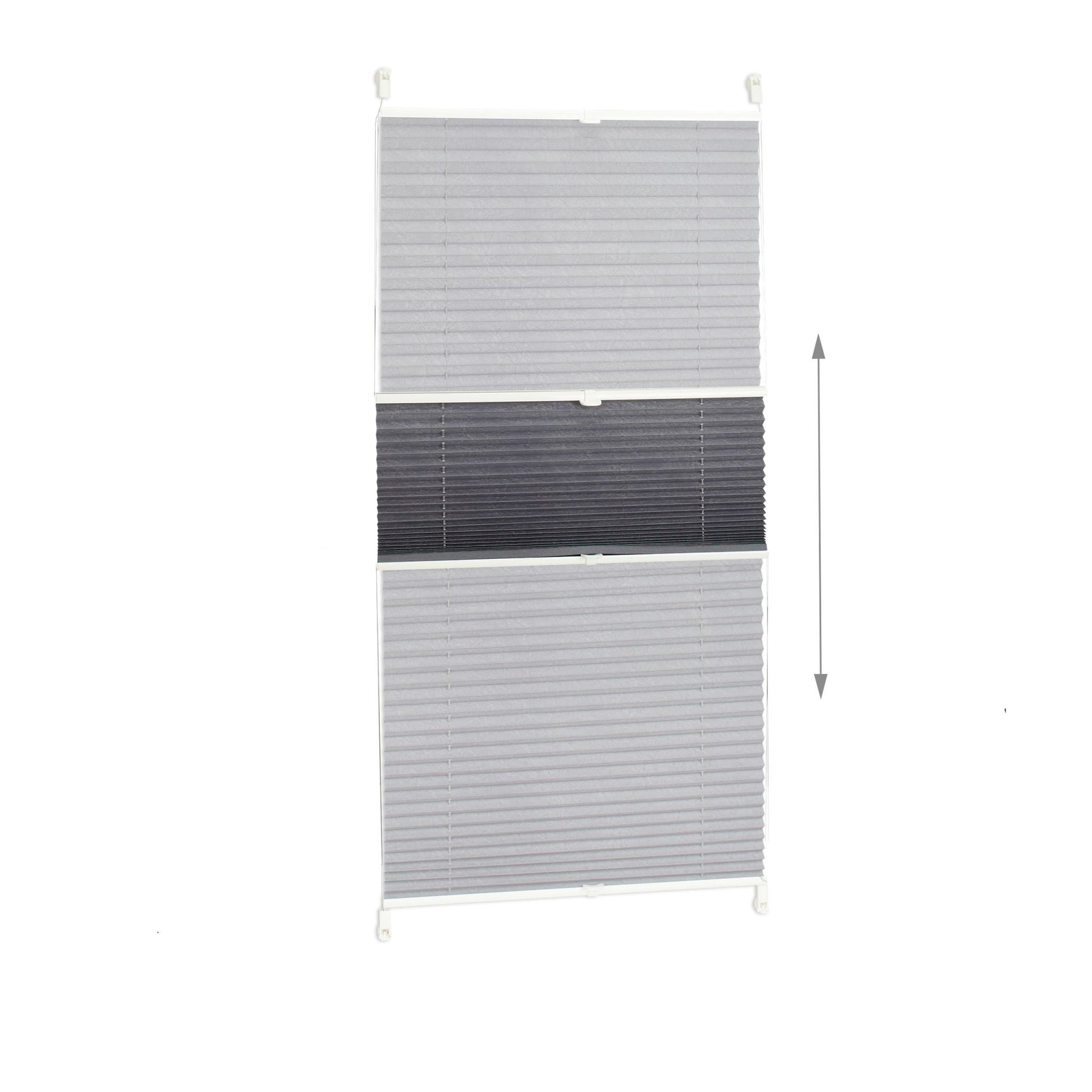 Plissee Rollo 90x210cm Grau von Relaxdays