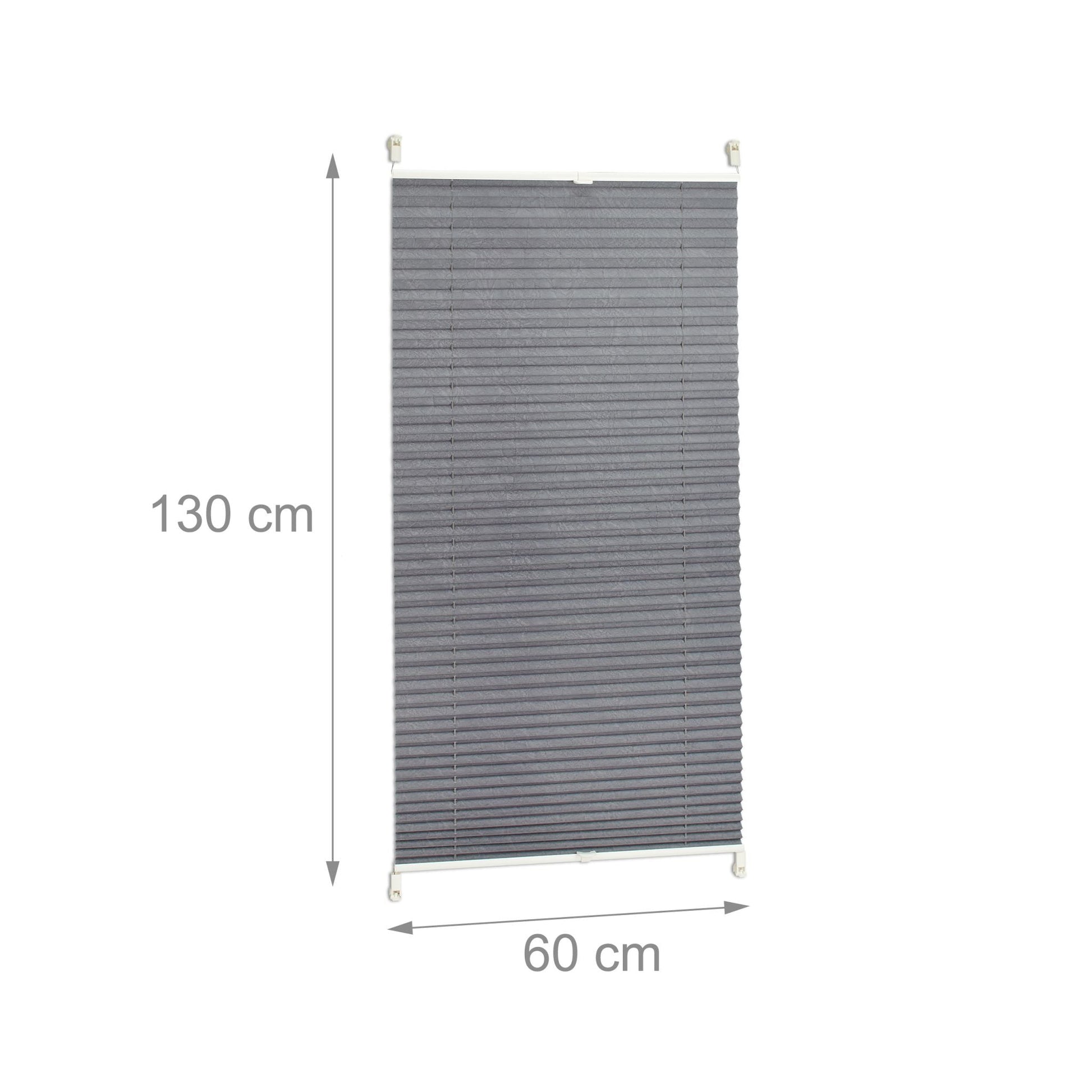 Plissee Rollo 60x130cm Grau von Relaxdays