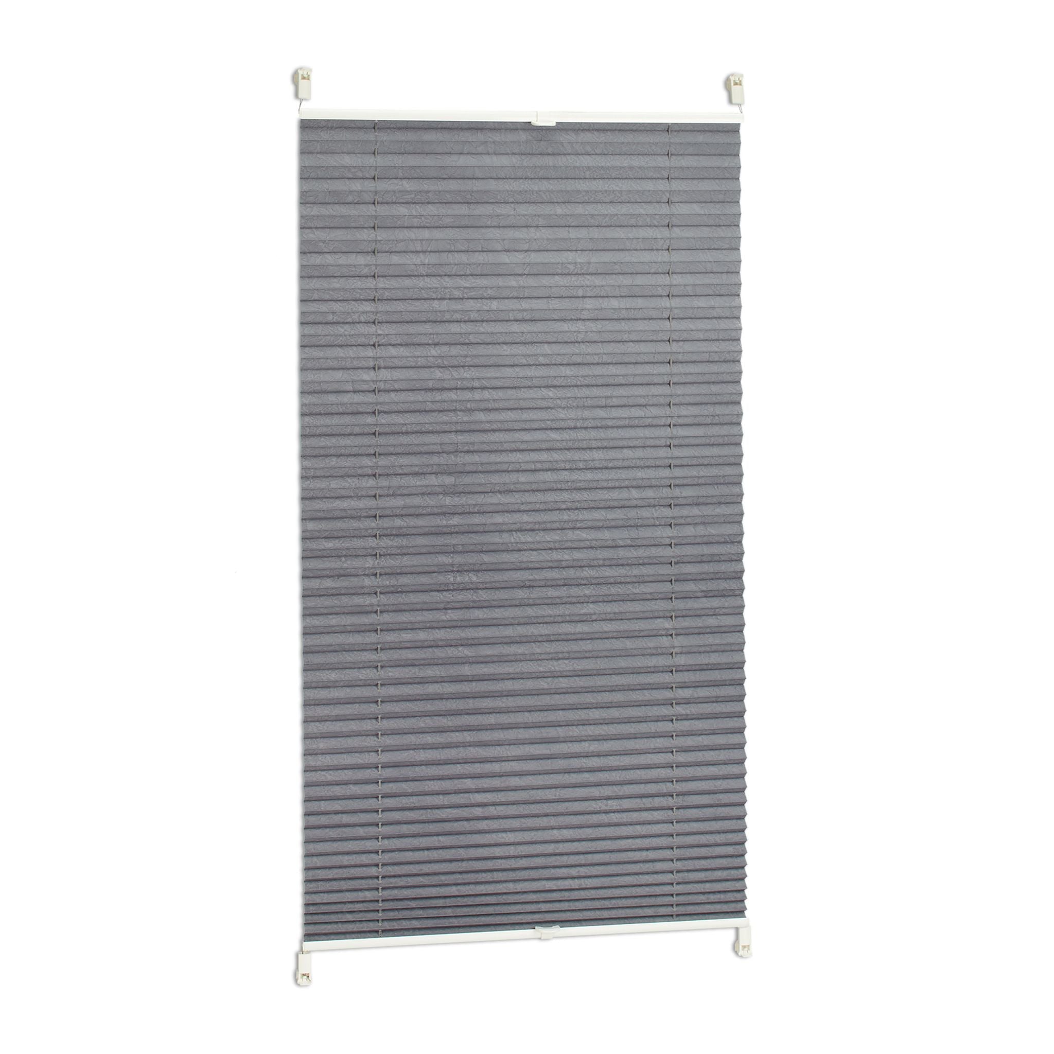 Plissee Rollo 80x130cm Grau von Relaxdays