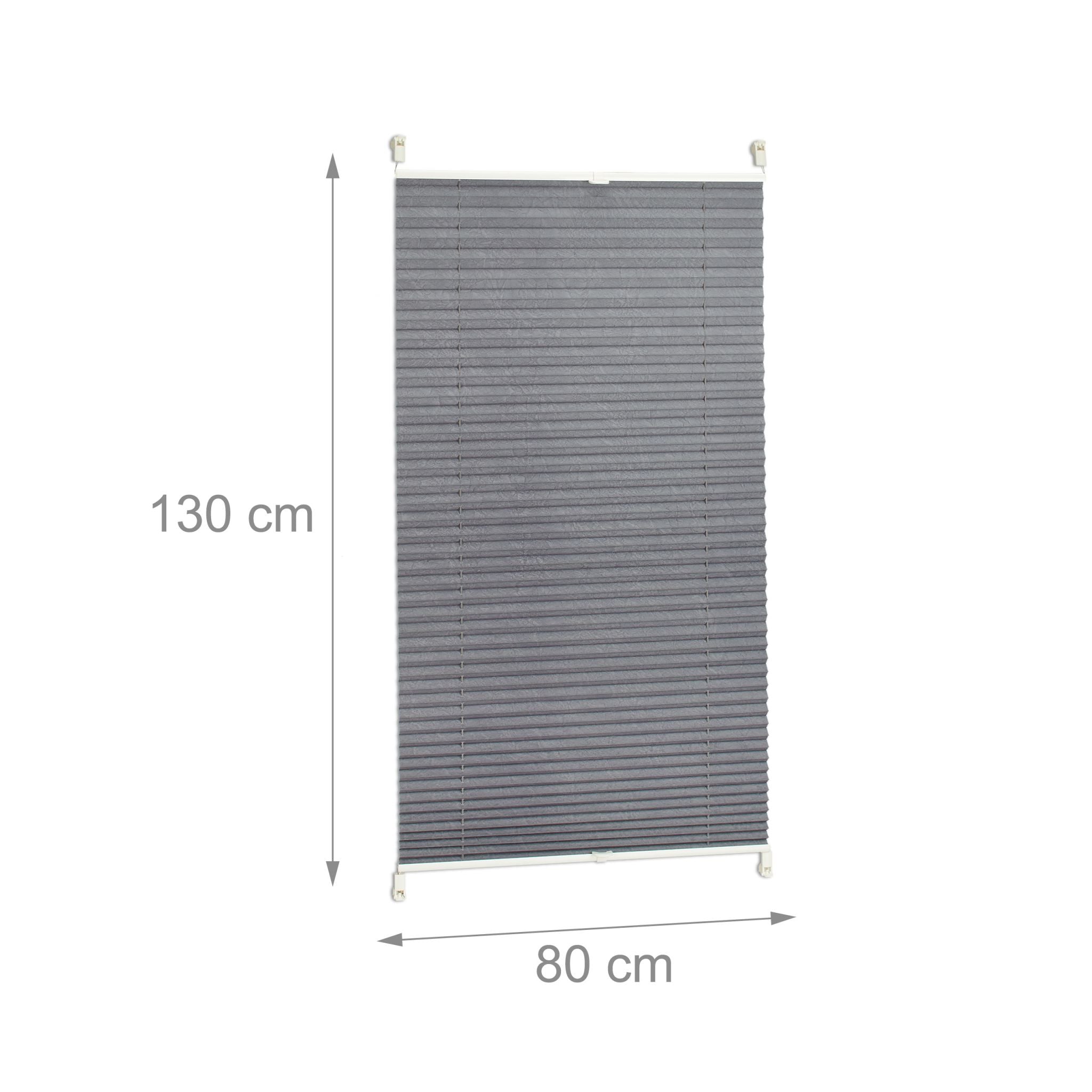 Plissee Rollo 80x130cm Grau von Relaxdays