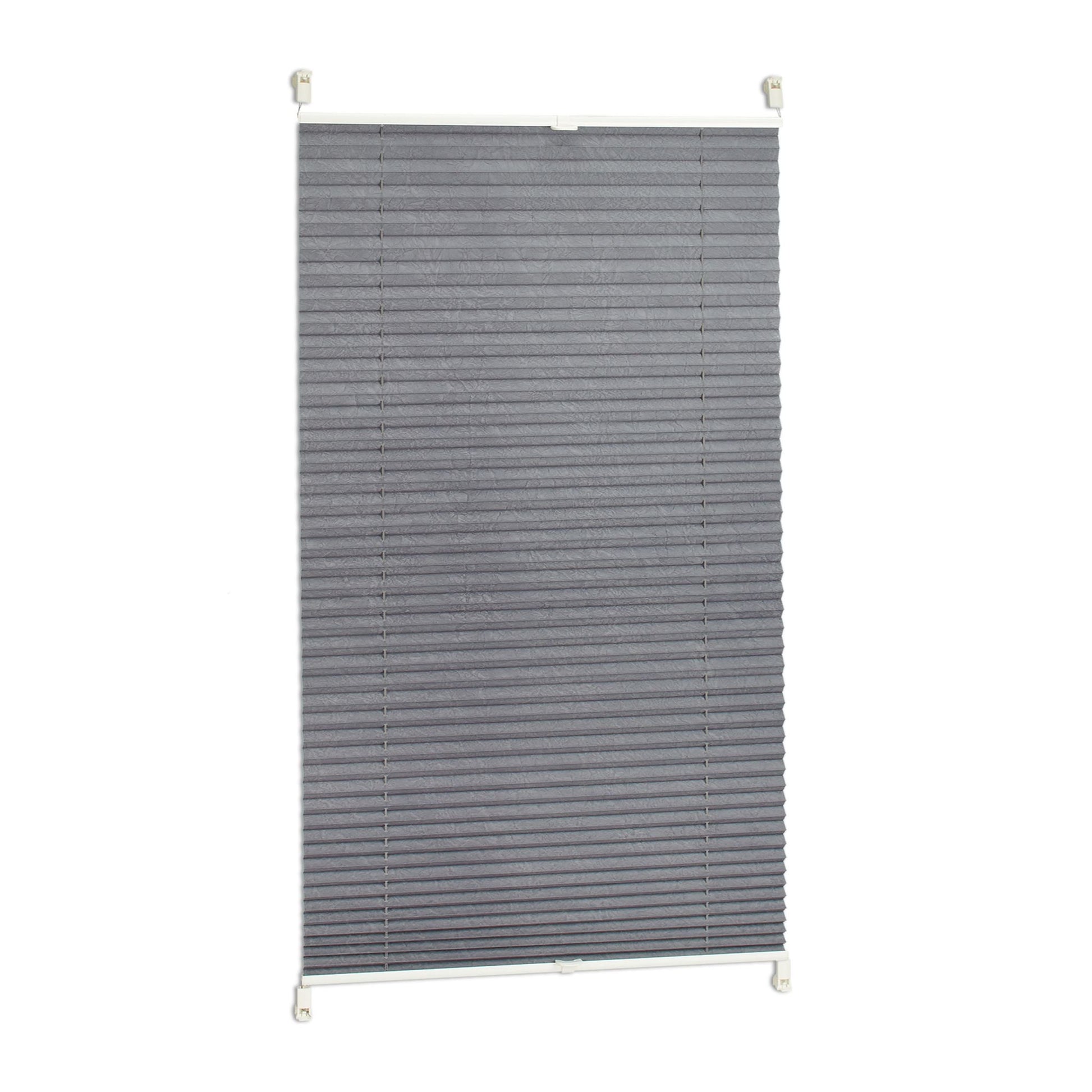Plissee Rollo 90x130cm Grau von Relaxdays