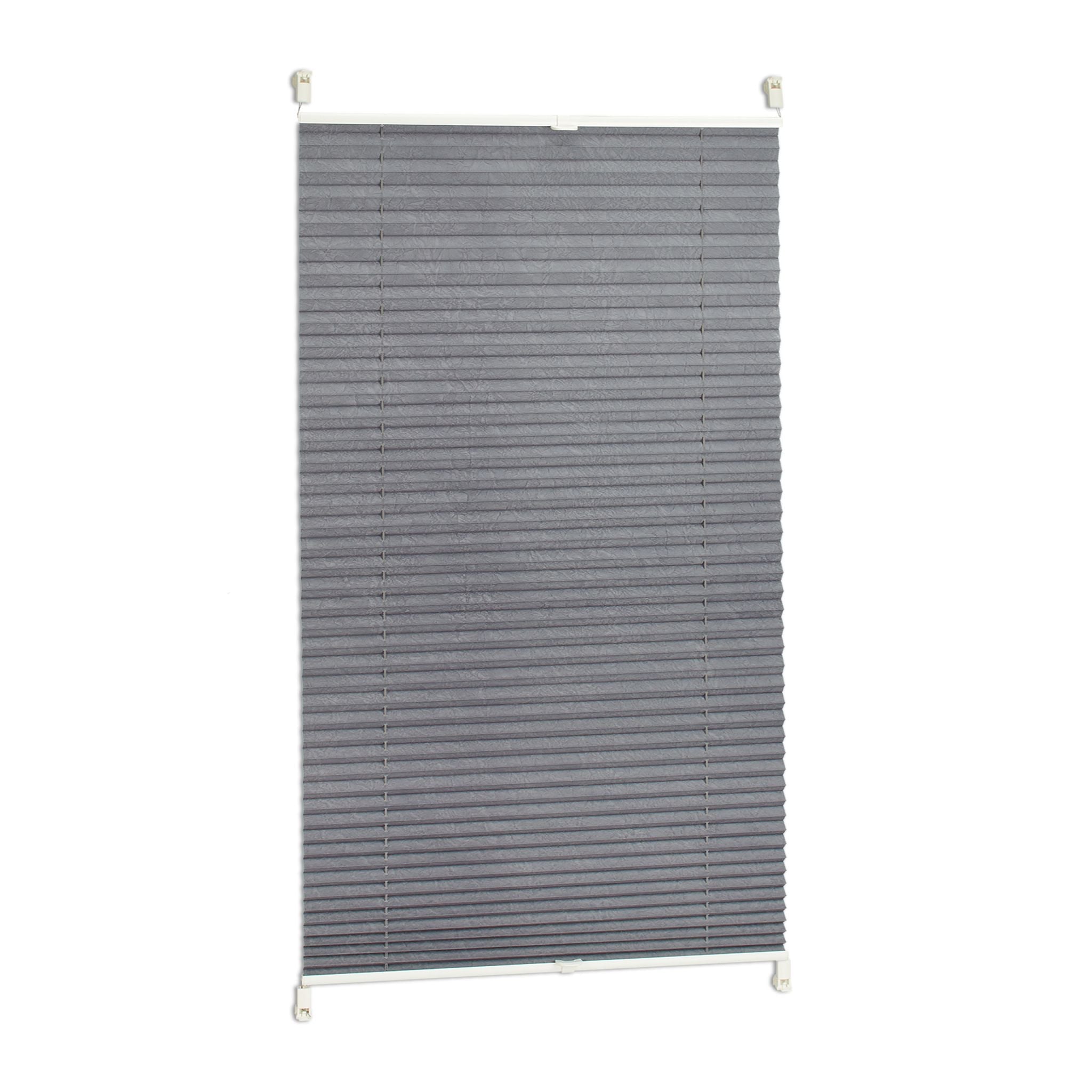 Plissee Rollo 90x130cm Grau von Relaxdays