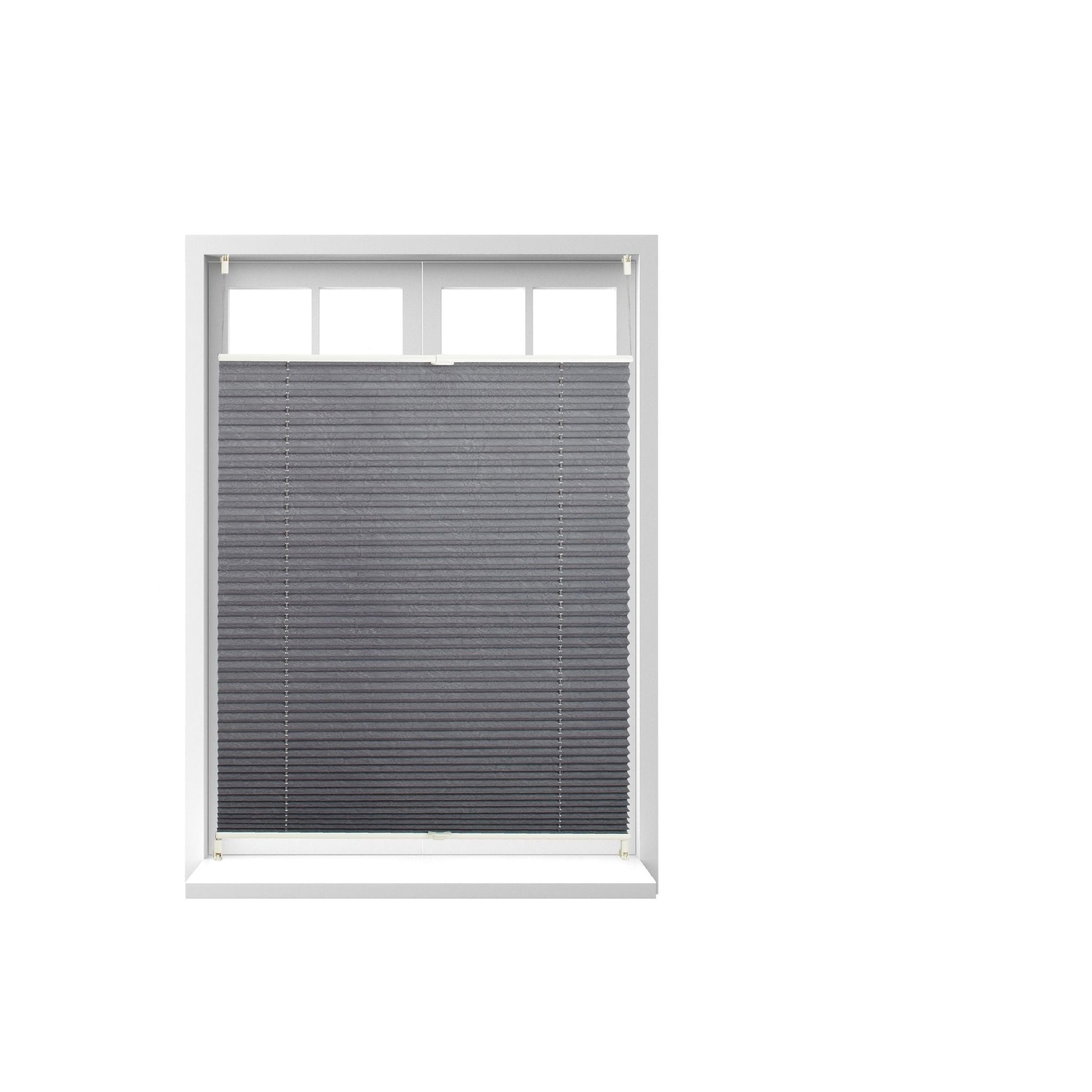 Plissee Rollo 90x130cm Grau von Relaxdays