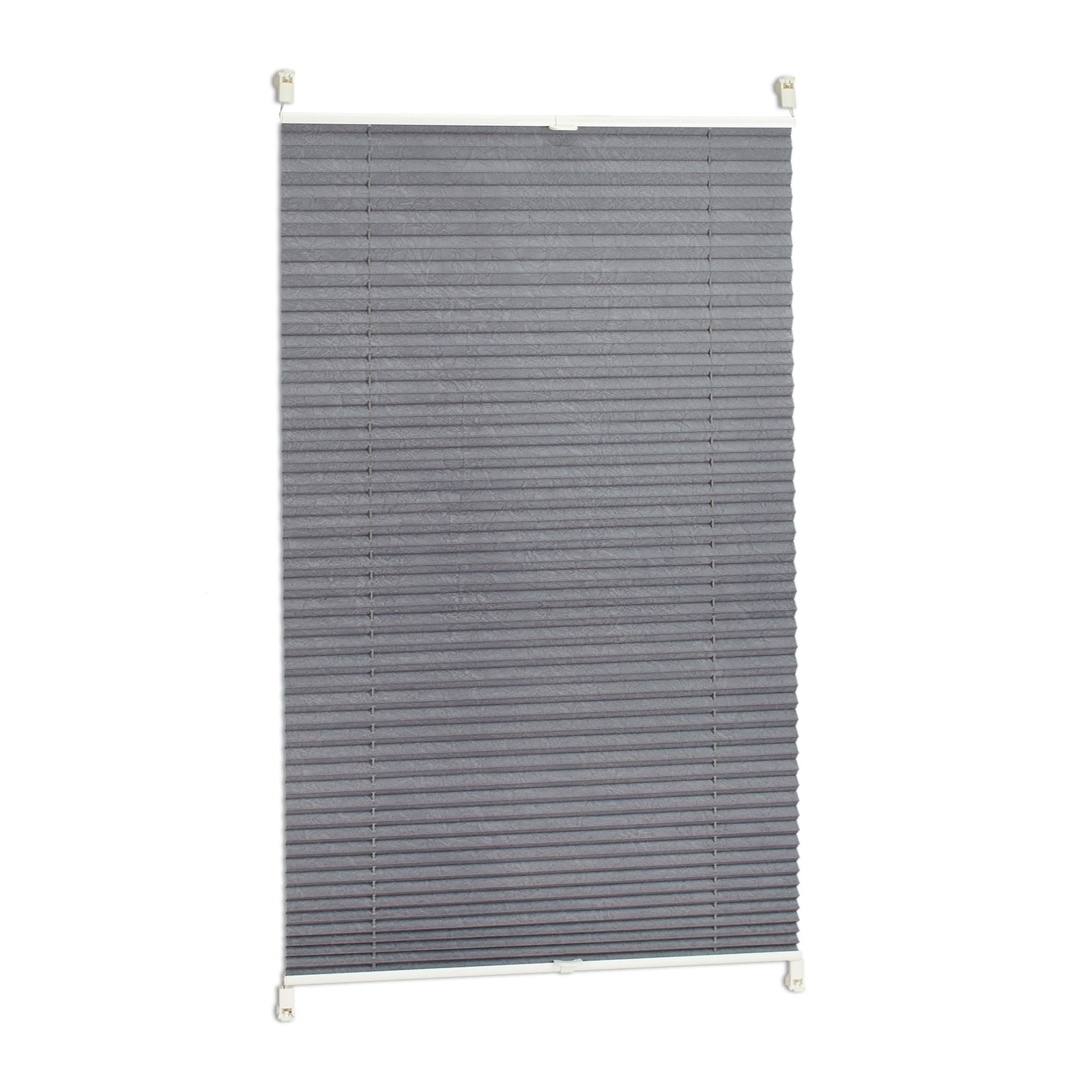 Plissee Rollo 100x130cm Grau von Relaxdays
