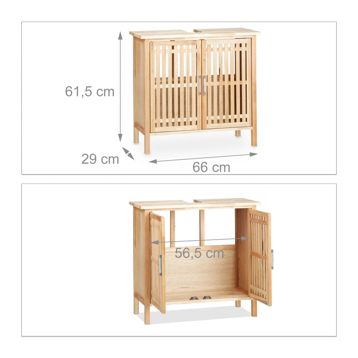 Waschbeckenunterschrank stehend Hellbraun von Relaxdays