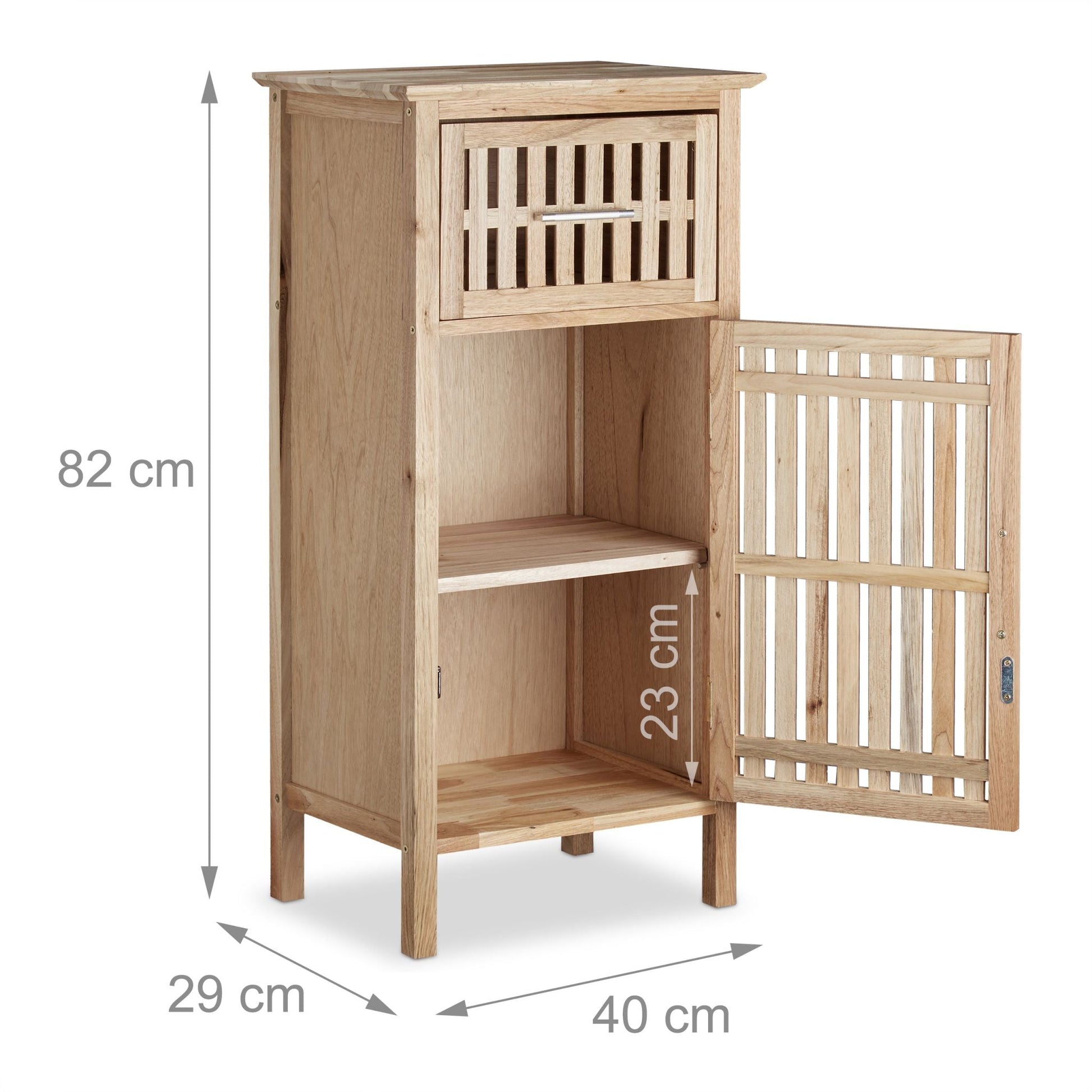 Badschrank Walnuss freistehend Hellbraun von Relaxdays
