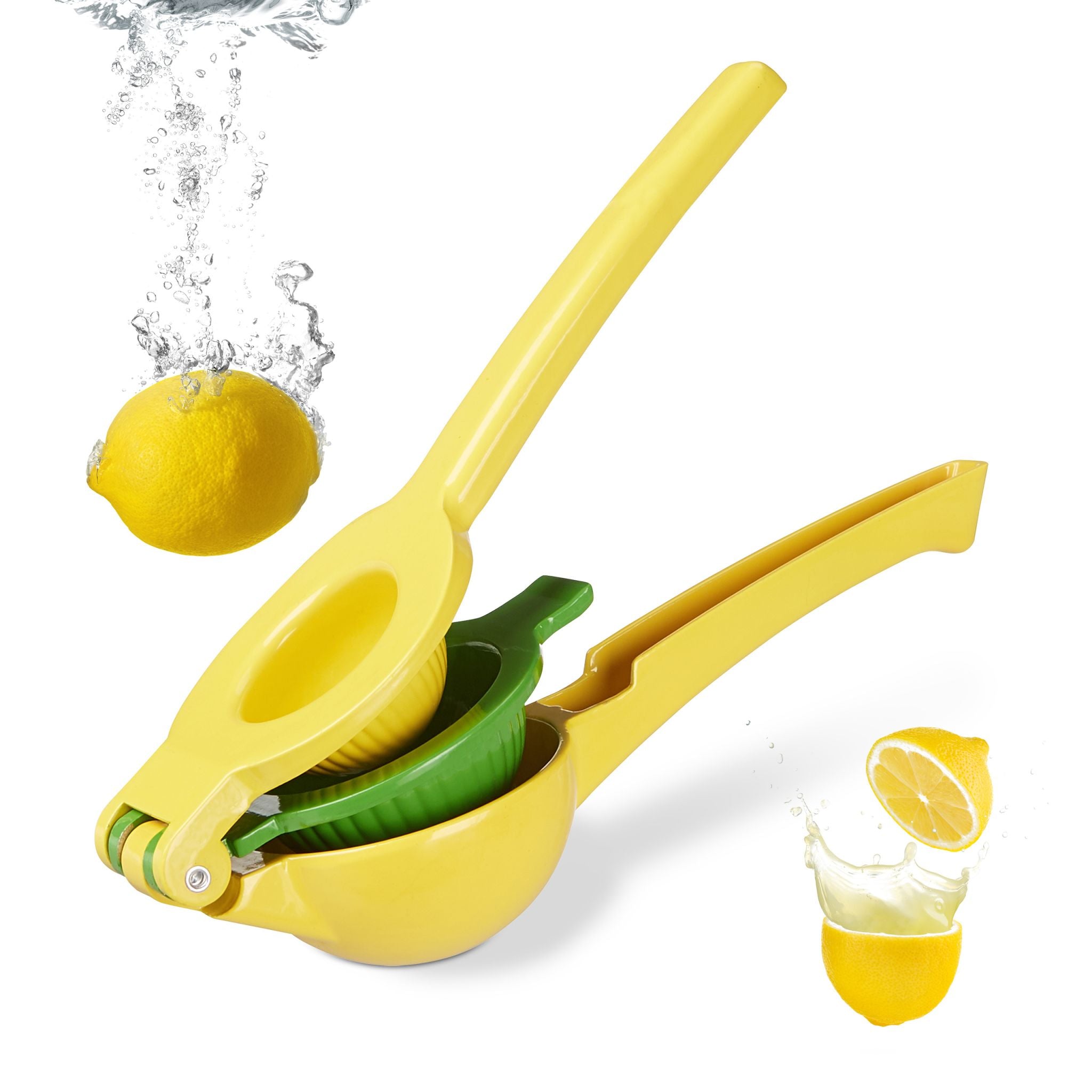 Zitruspresse manuell 2 in 1 Gelb-Grün von Relaxdays