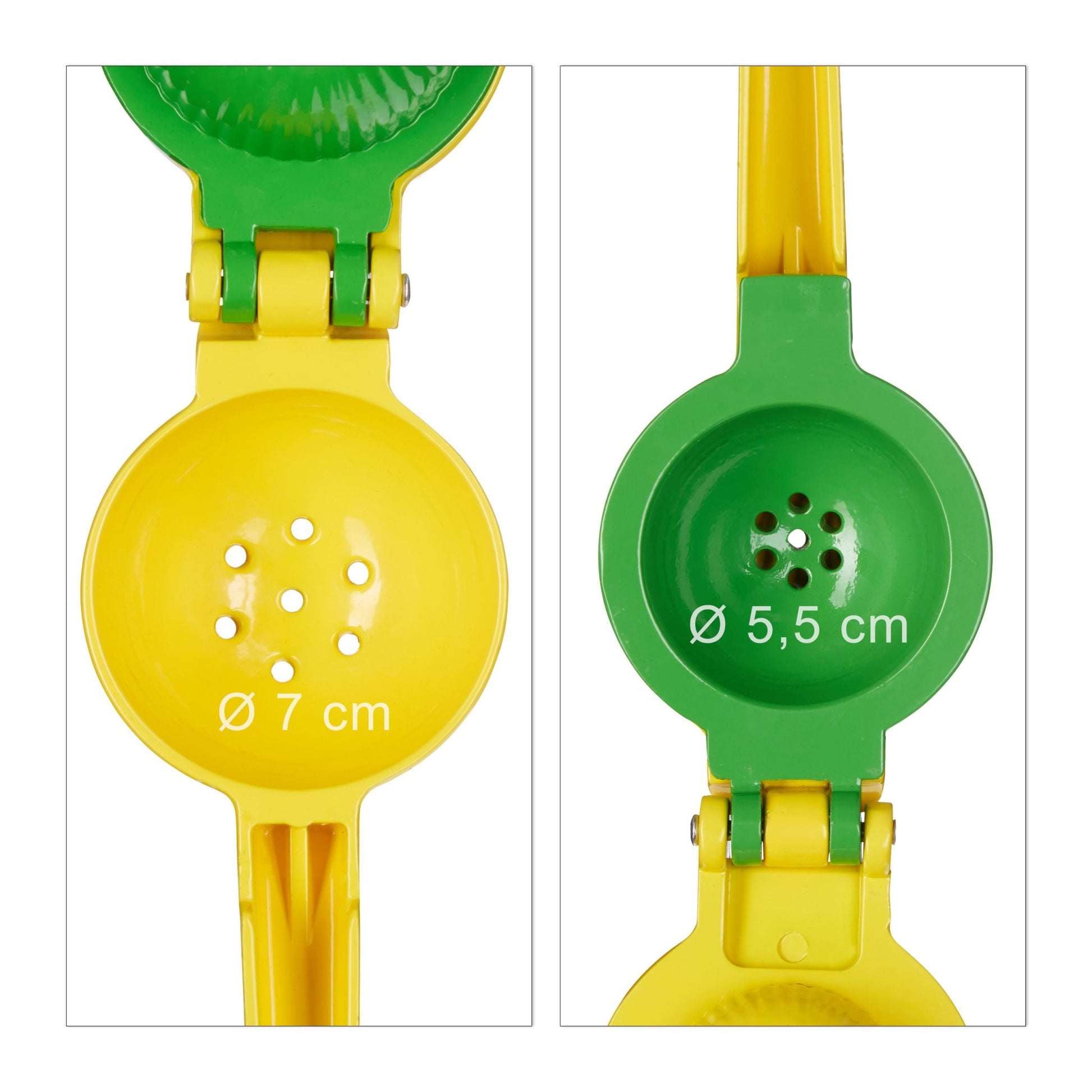 Zitruspresse manuell 2 in 1 Gelb-Grün von Relaxdays