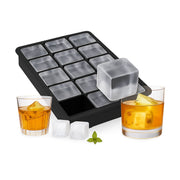 Eiswürfelform Silikon 3,5cm Schwarz von Relaxdays