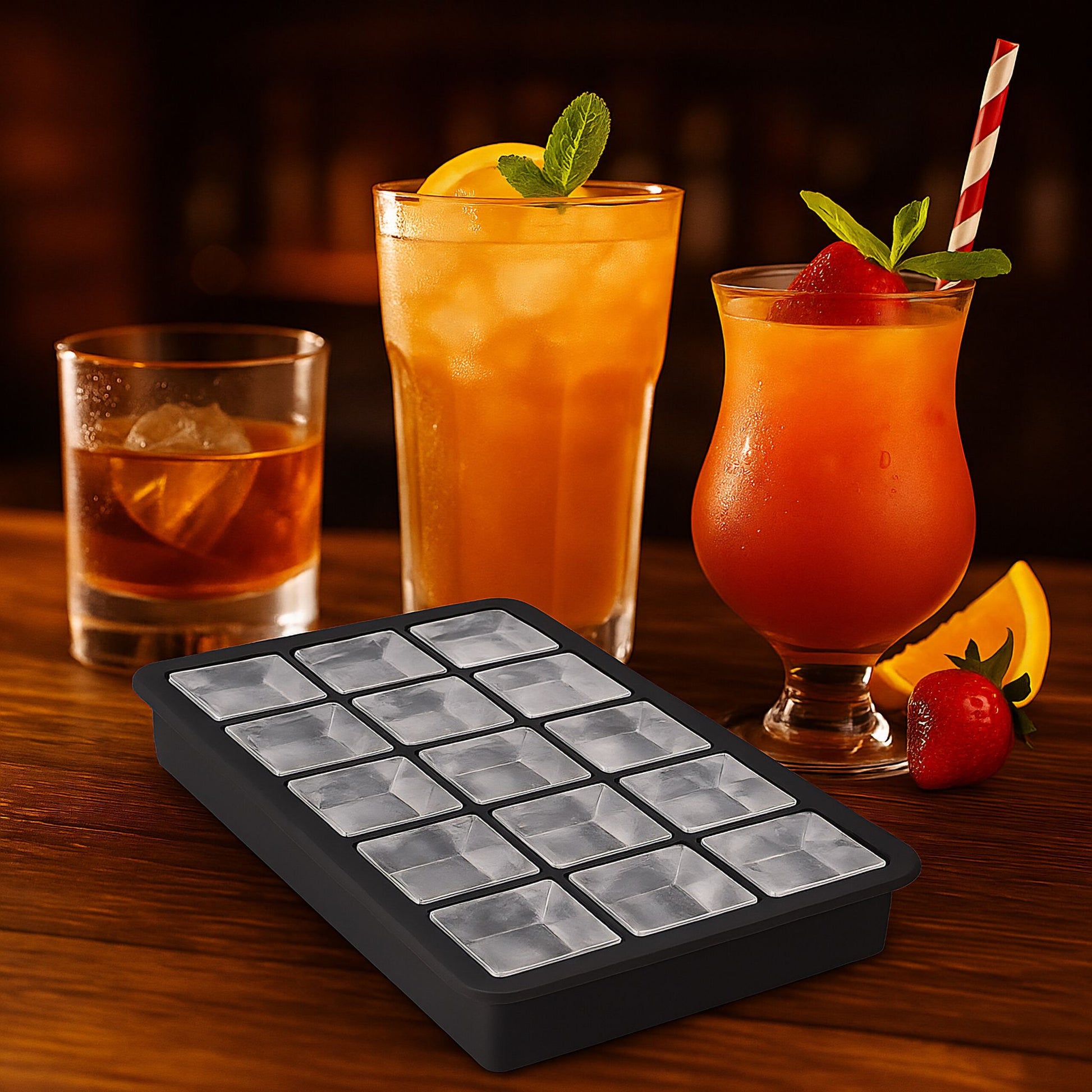 Eiswürfelform Silikon 3,5cm Schwarz von Relaxdays