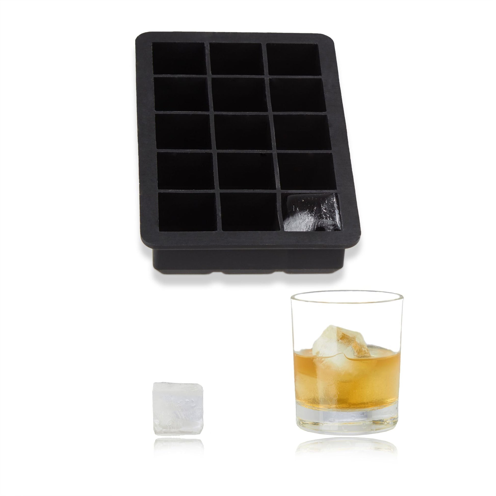 Eiswürfelform Silikon 2,5cm Schwarz von Relaxdays