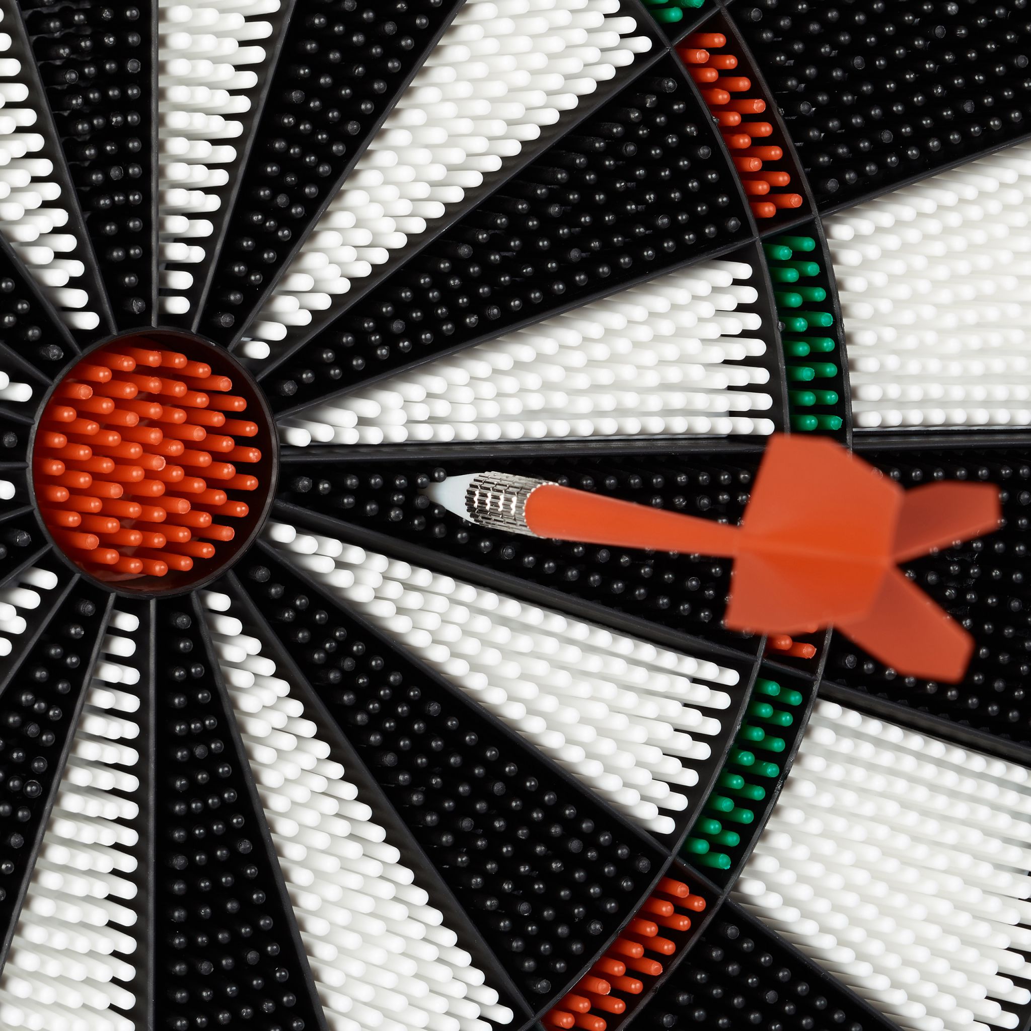 Dartscheibe Soft Darts 42cm Weiss-Rot-Schwarz von Relaxdays