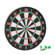 Dartscheibe Board X2 mit Pfeilen Weiss-Grün-Schwarz von Relaxdays