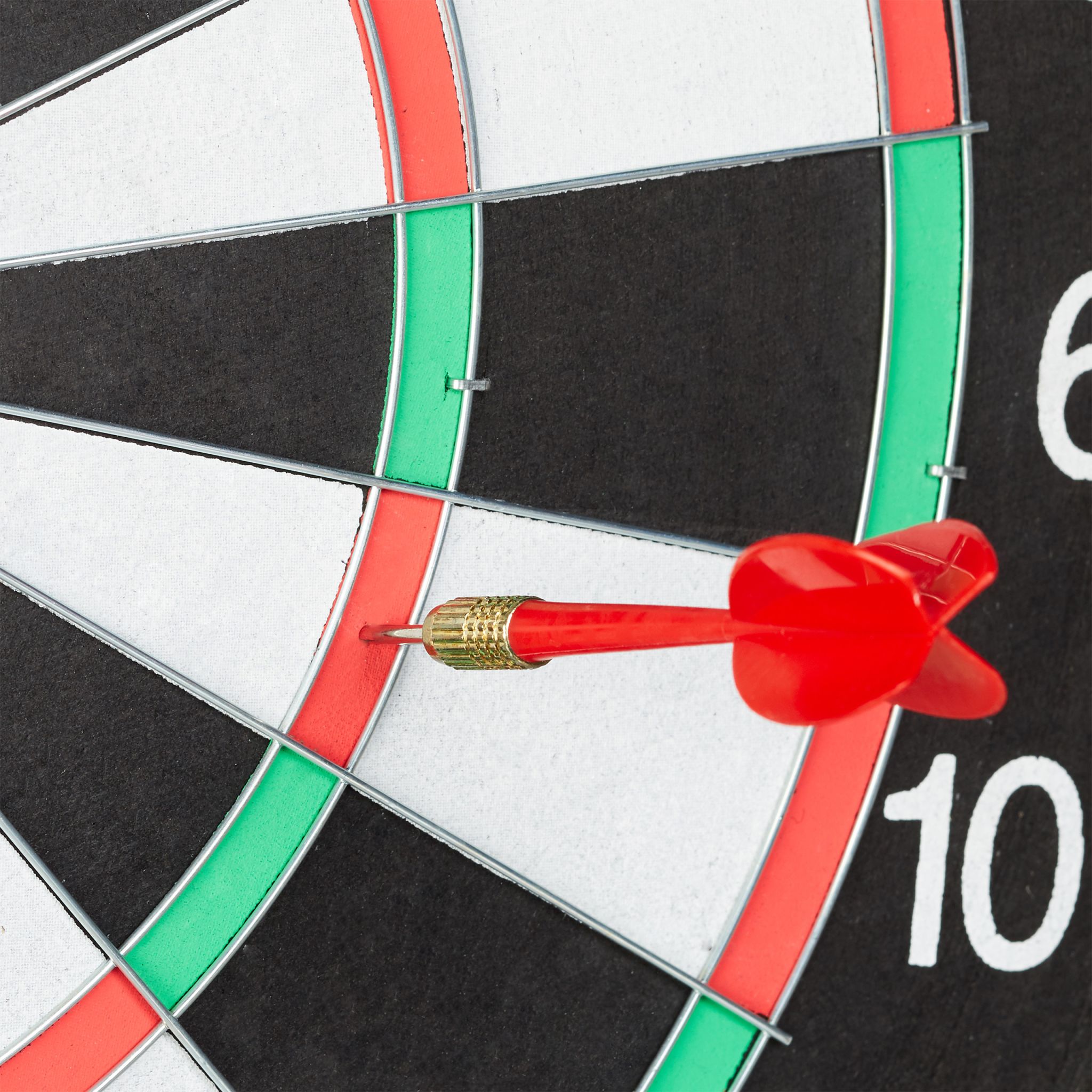 Dartscheibe Board X2 mit Pfeilen Weiss-Grün-Schwarz von Relaxdays