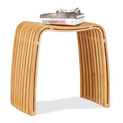 Garderoben Hocker Bambus Design Hellbraun von Relaxdays