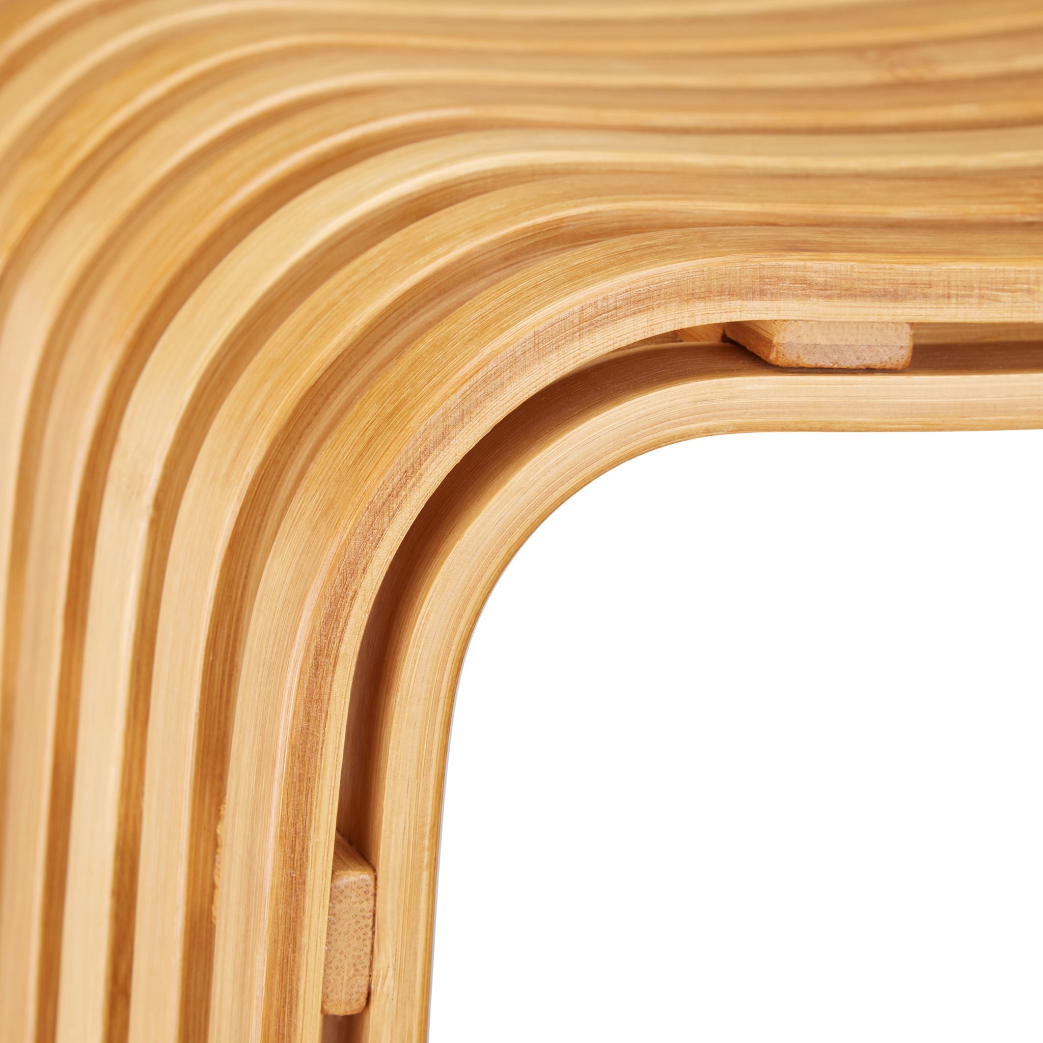 Garderoben Hocker Bambus Design Hellbraun von Relaxdays