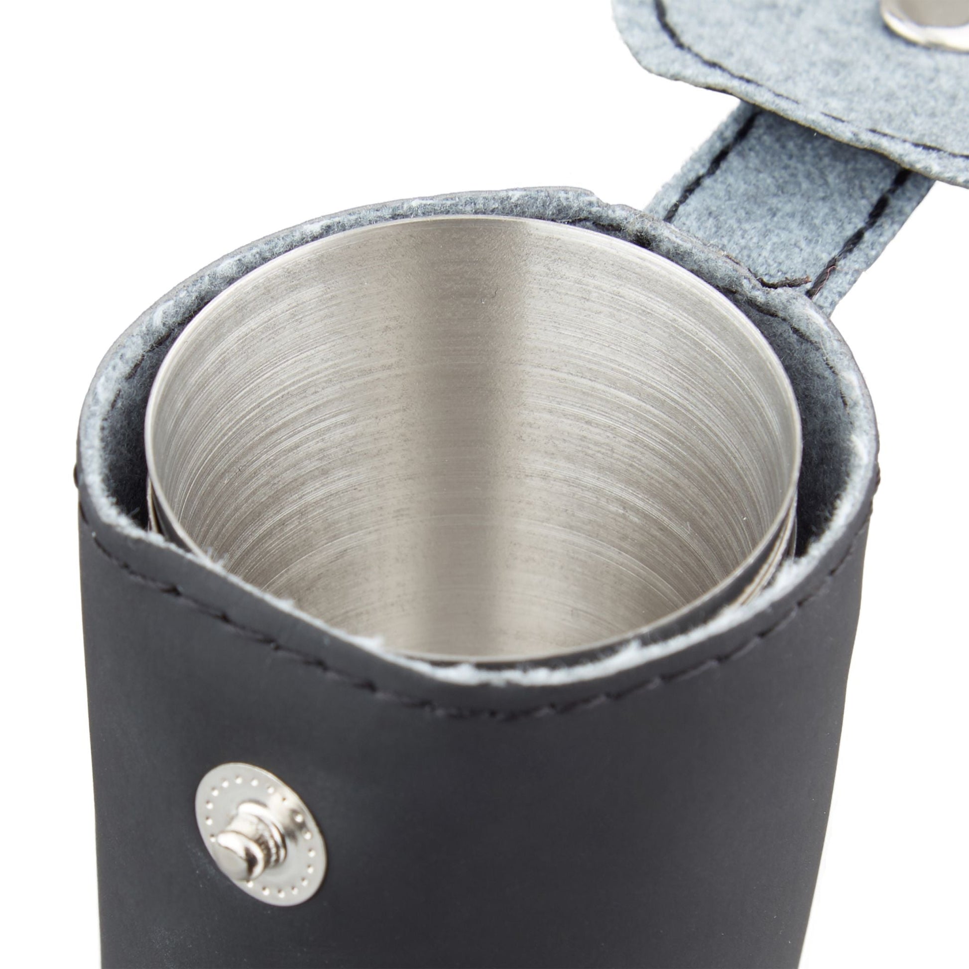 Flachmannset Edelstahl 7tlg. Schwarz-Silber von Relaxdays