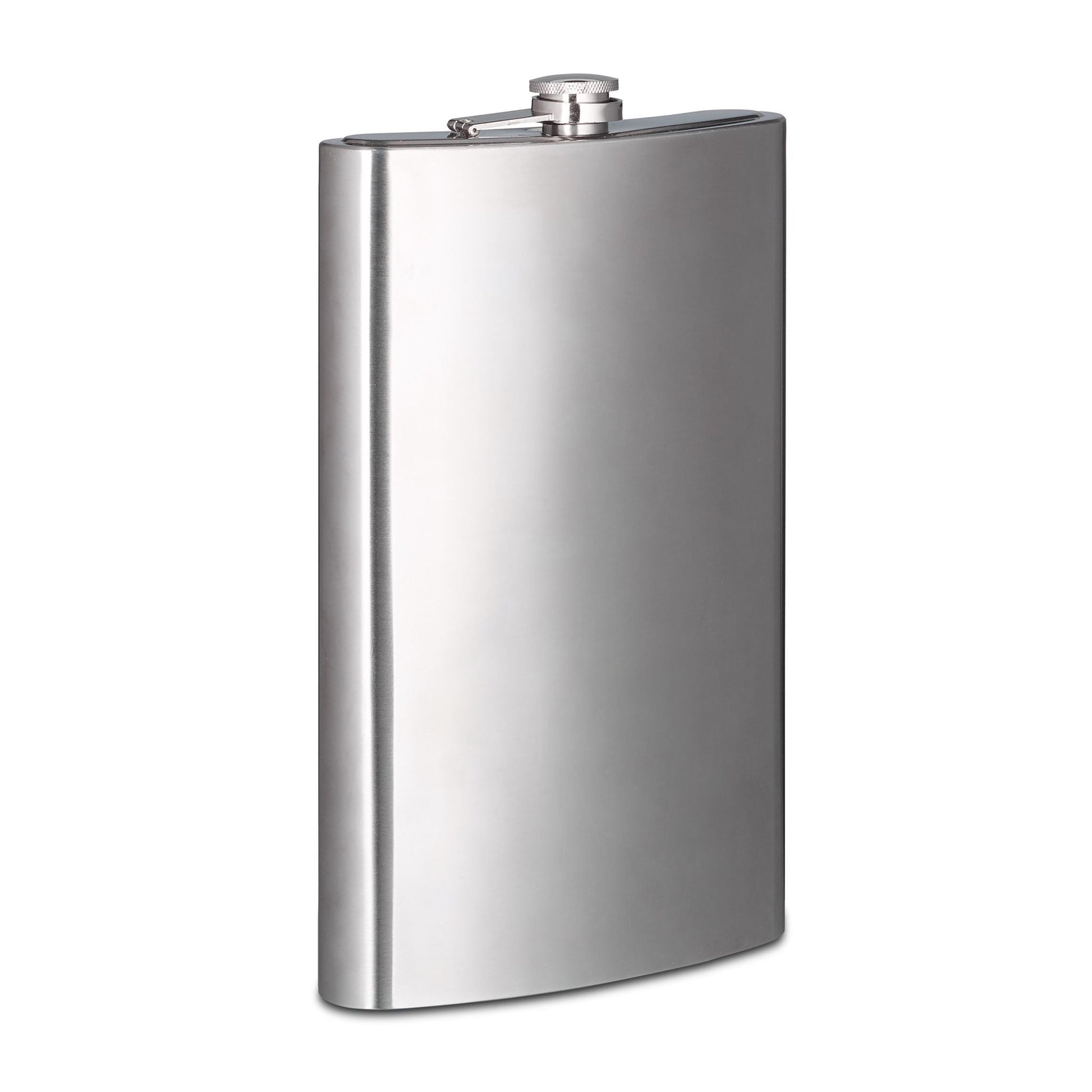 Flachmann XXL 1,8l Edelstahl Silber von Relaxdays