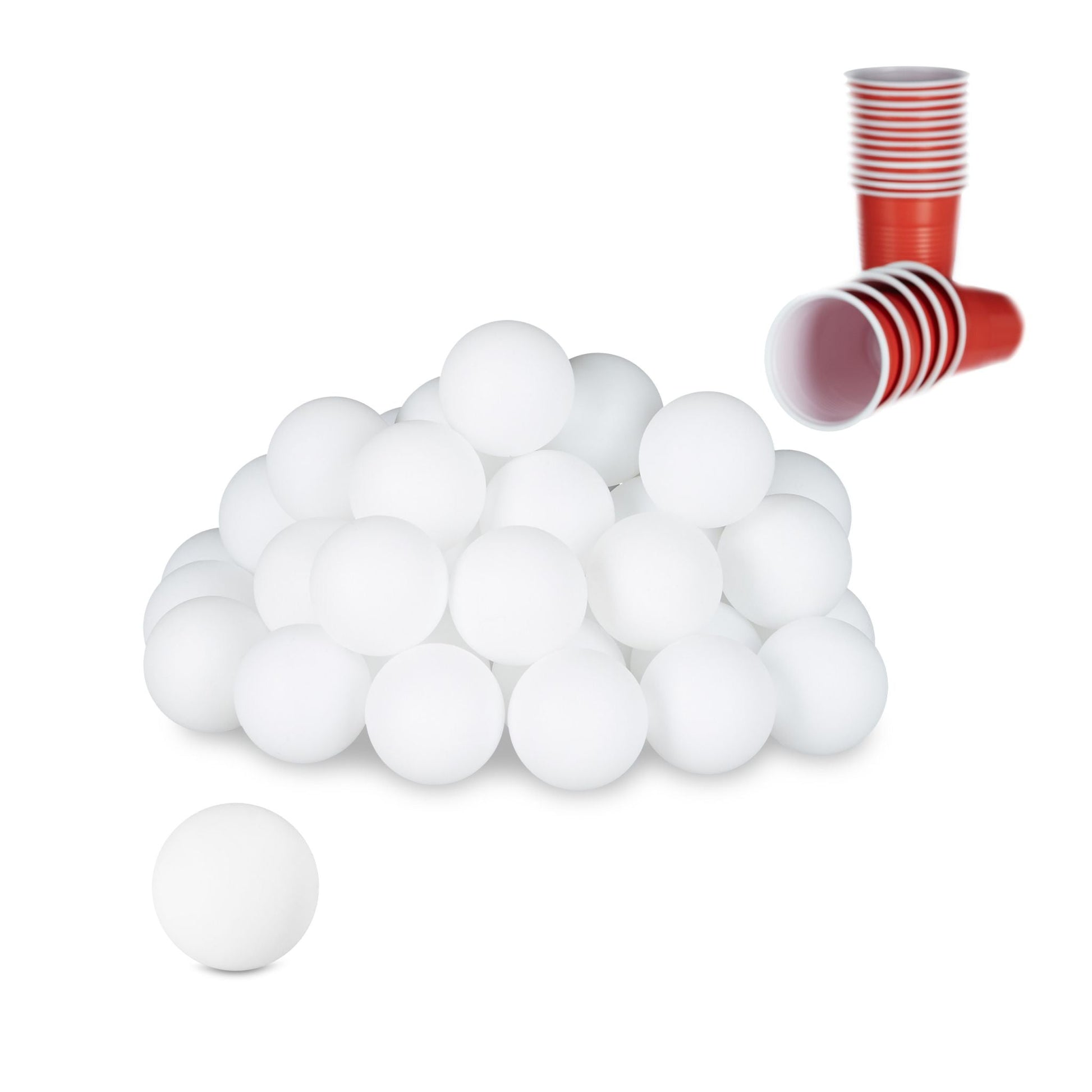 Beer Pong Bälle Weiss von Relaxdays